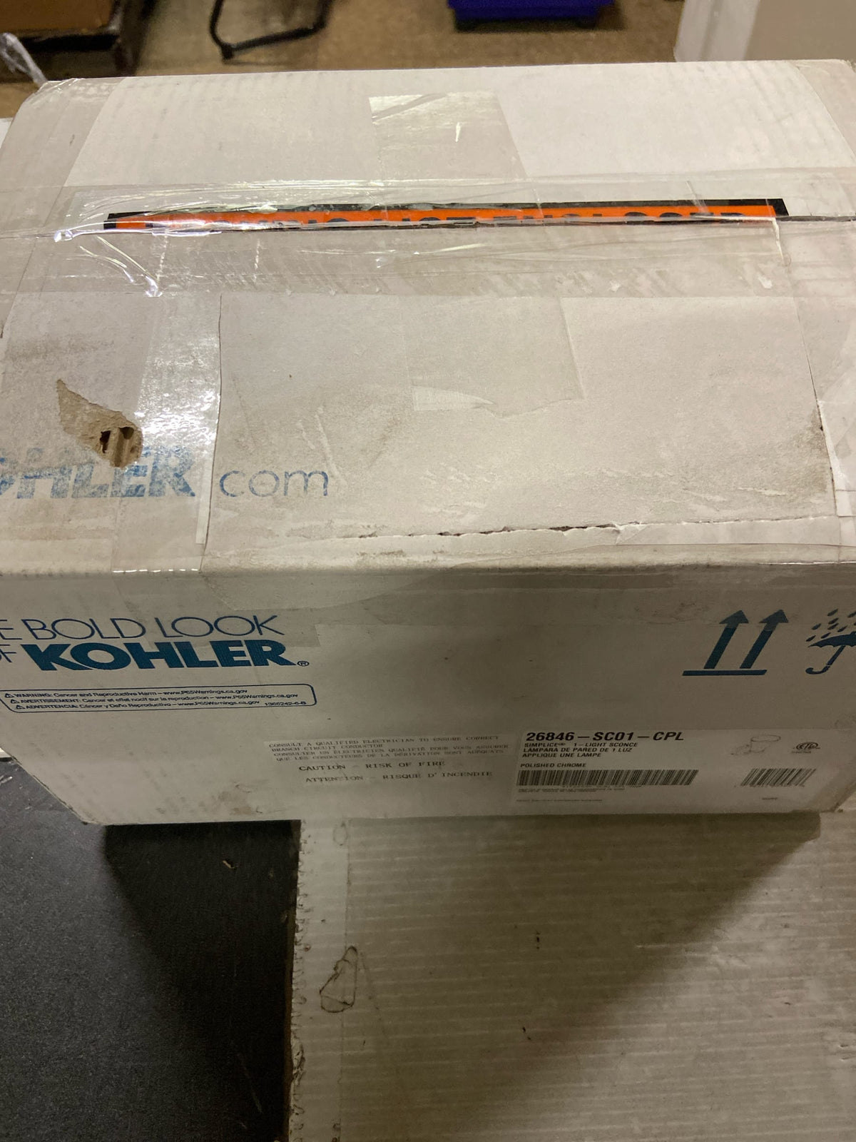 Kohler Simplice 1 Light Sconce - Polished Chrome