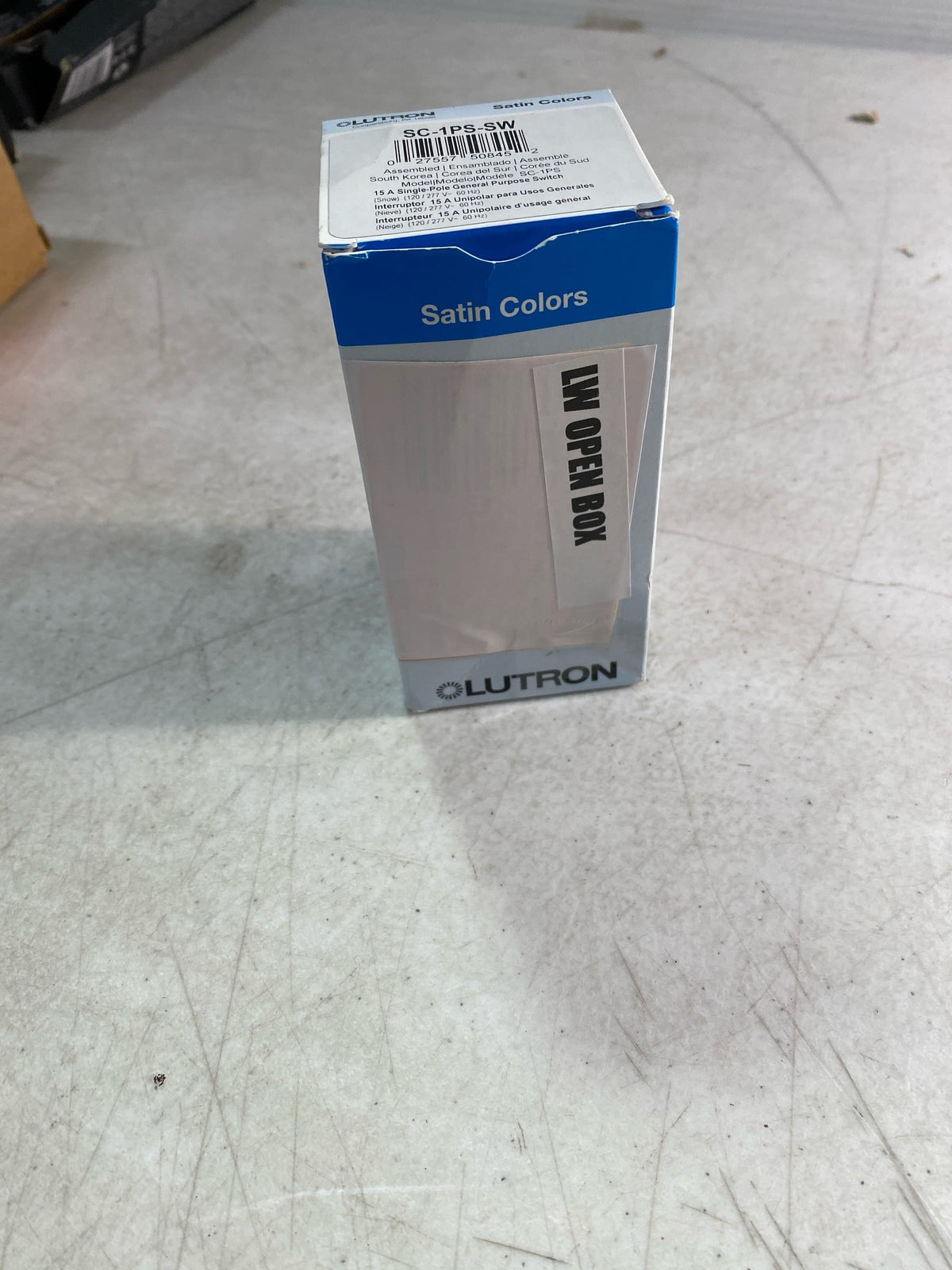 Lutron SC-1PS-SW Claro On/Off Switch, 15 Amp/Single Pole, Snow (SC-1PS-SW)