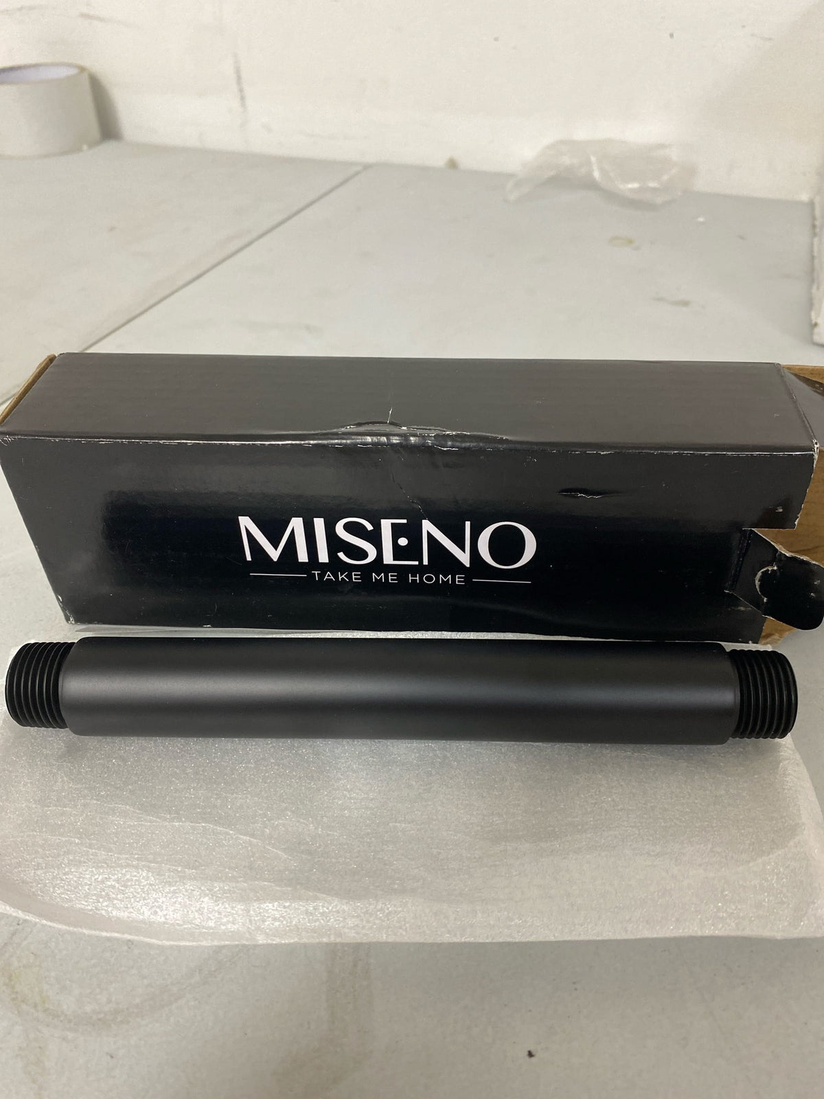 Miseno MNORSH206FB 6" Ceiling Mounted Shower Arm and Flange - Flat Black