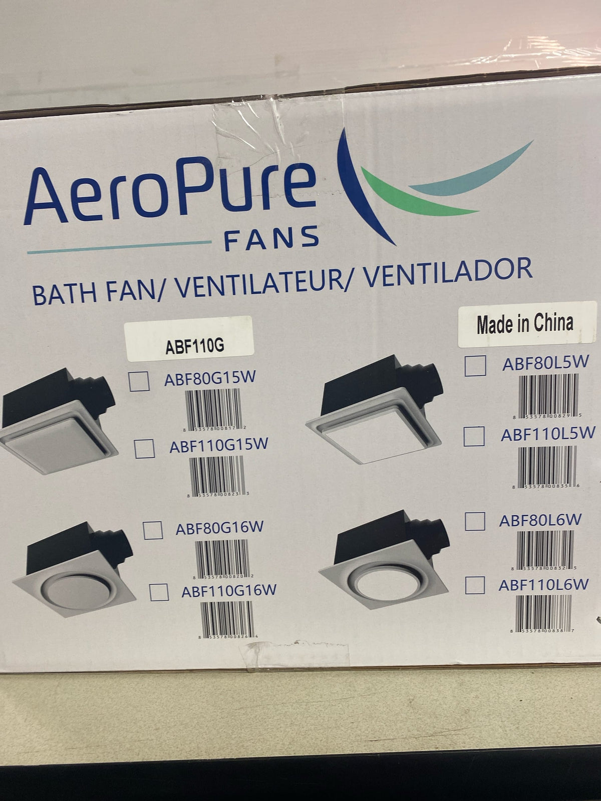 Aero Pure ABF110 G16 SG Designer Series 110 CFM 0.9 Sone Ceiling Mounted Energy Star Certified Bath Fan with Round on Square Design - Satin Gold