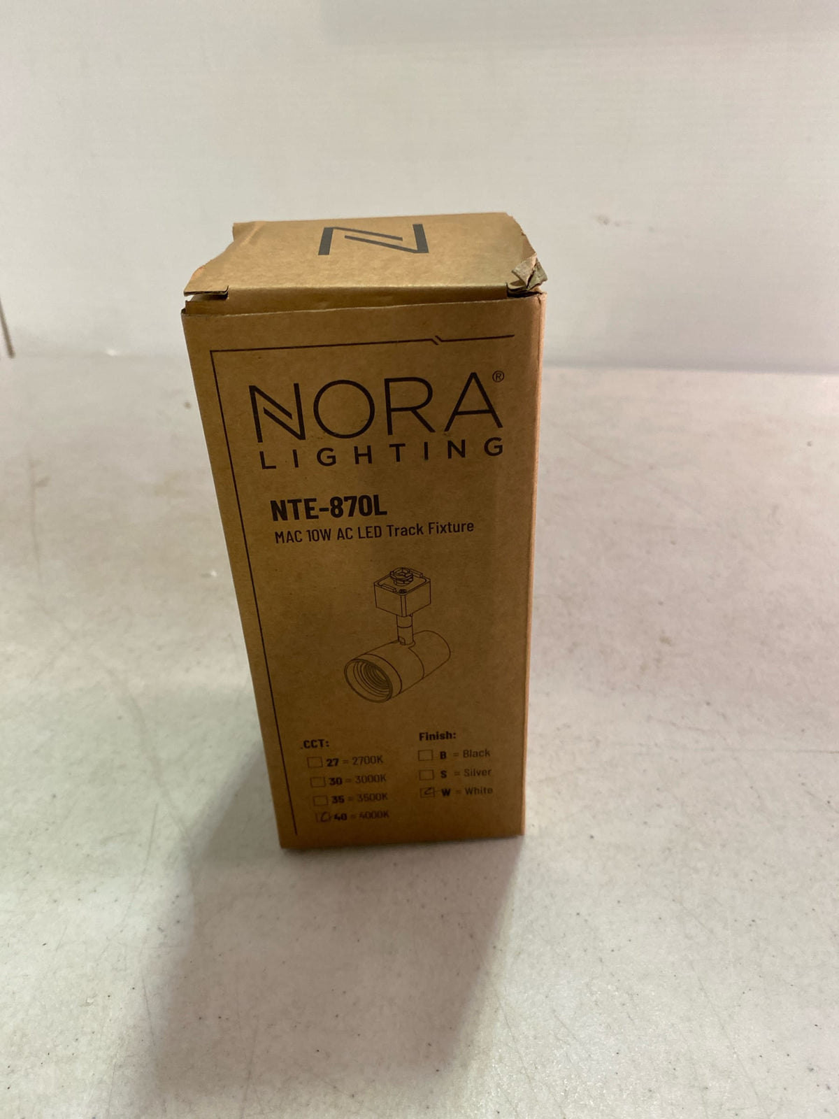 Nora Lighting NTE-870L940X10W MAC H-Track 4000K LED Track Head -4000K - White