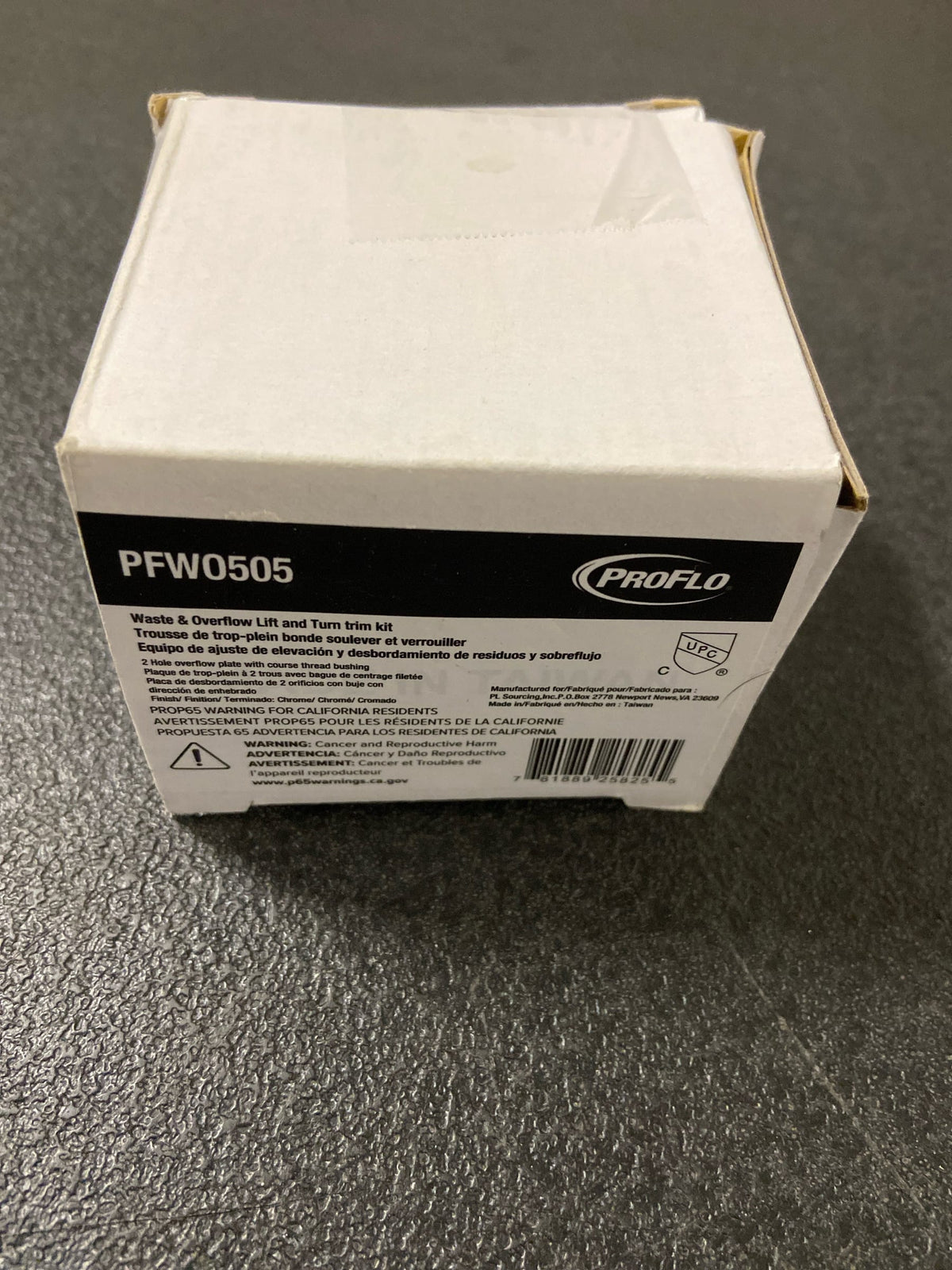 PROFLO PFWO505 2" Waste and Overflow Lift and Turn Trim Kit - Chrome