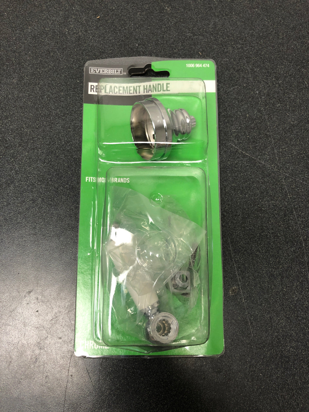 Everbilt 76176 Universal Faucet Handle with Lever Design in White with Chrome Trim