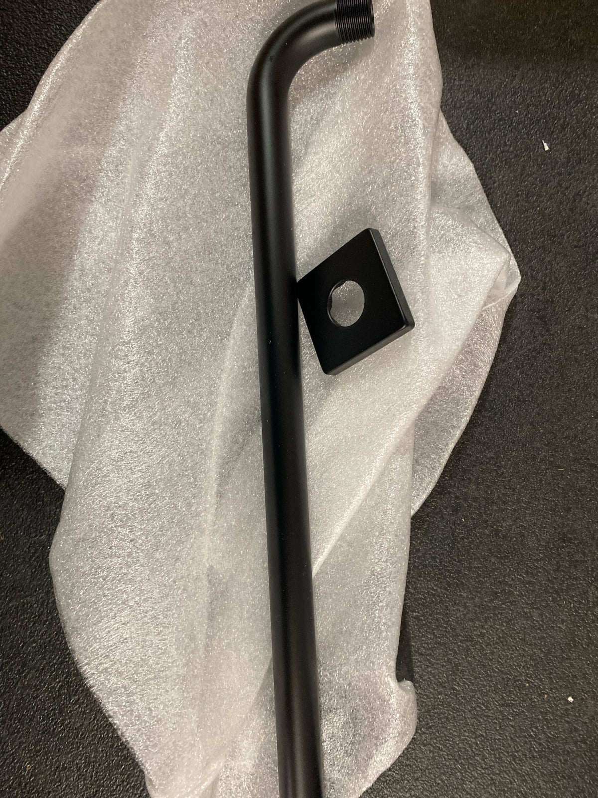 Brizo RP71650BL Essential 16" Wall Mounted Shower Arm and Square Flange - Matte Black