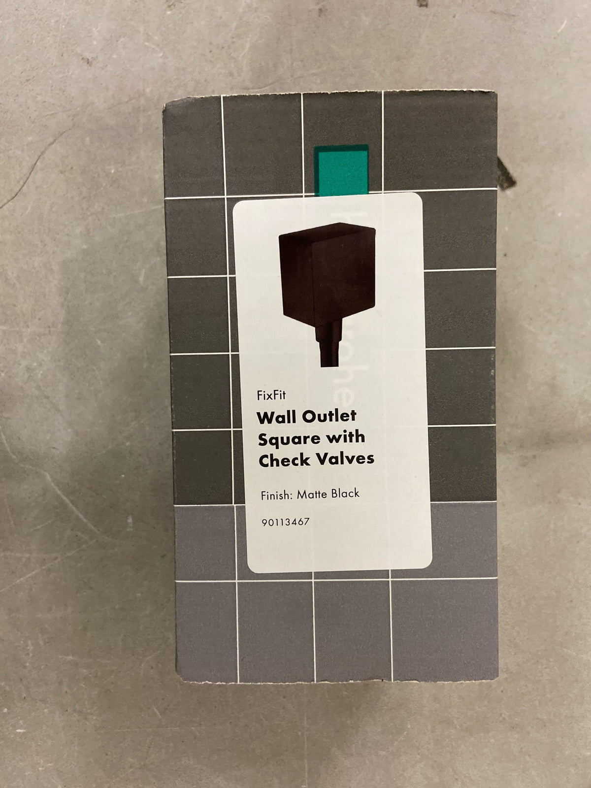 hansgrohe Square with Check Valves Upgrade 3-inch Matte Black, 26455671 Wall Outlet