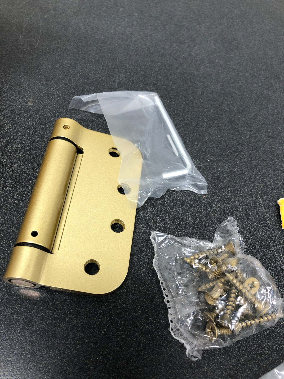 Emtek 95034US4 4" x 4" Spring Mortise Hinge with 5/8" Radius Corners - Pair - Satin Brass