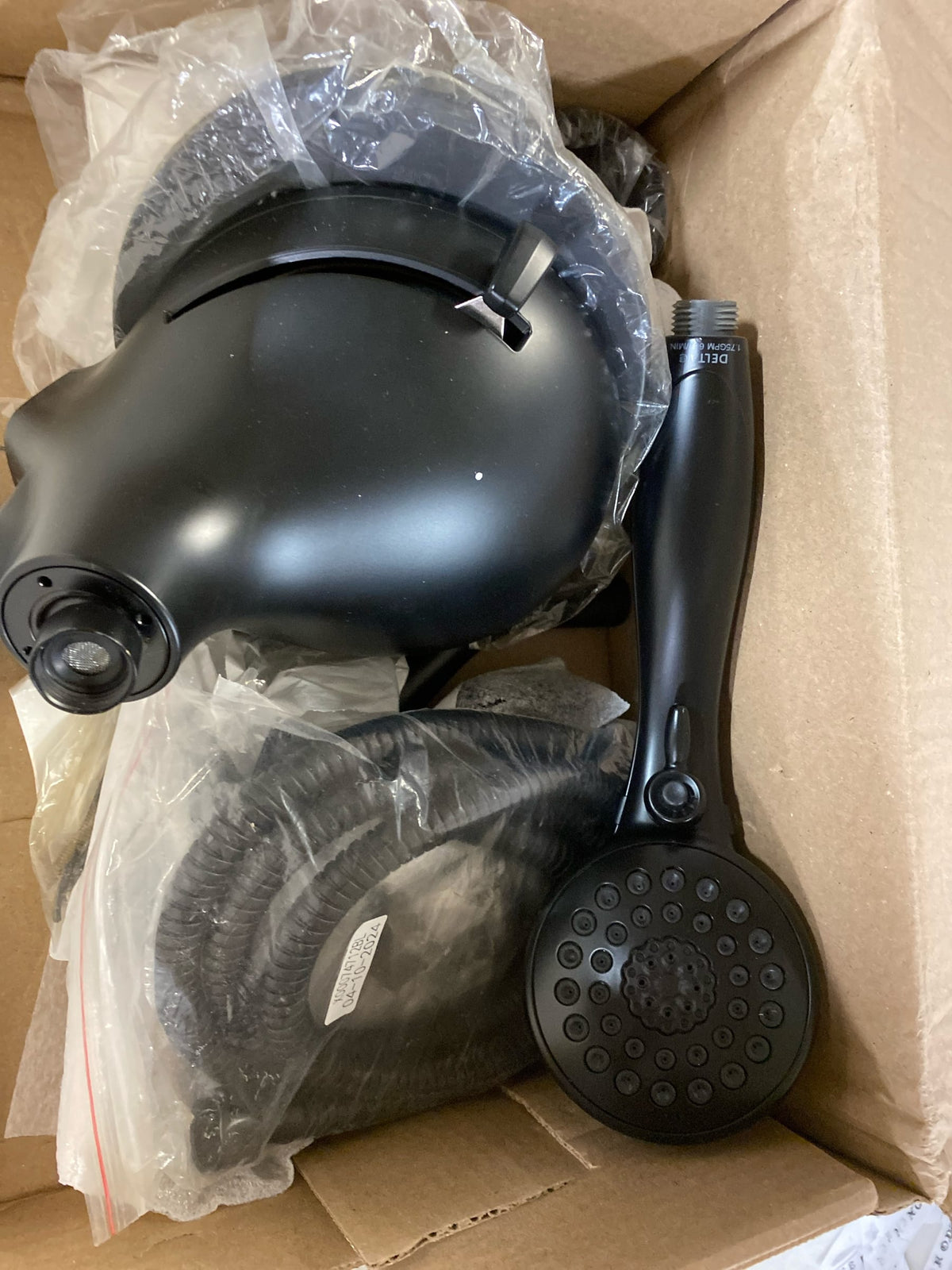 Delta T17235-BL-I Saylor Monitor 17 Series Dual Function Pressure Balanced Shower Only with Integrated Volume Control and 2-in-1 In2ition Showerhead - Less Rough-In Valve - Matte Black