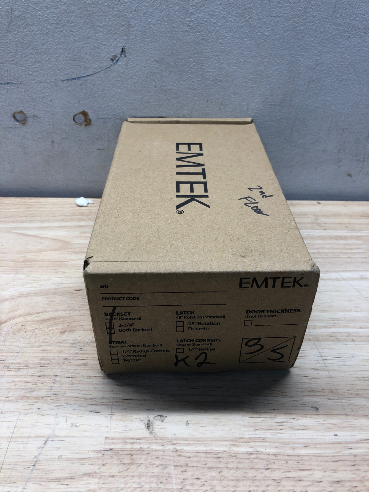 Emtek 8426US19 Urban Modern Single Cylinder Deadbolt - Flat Black