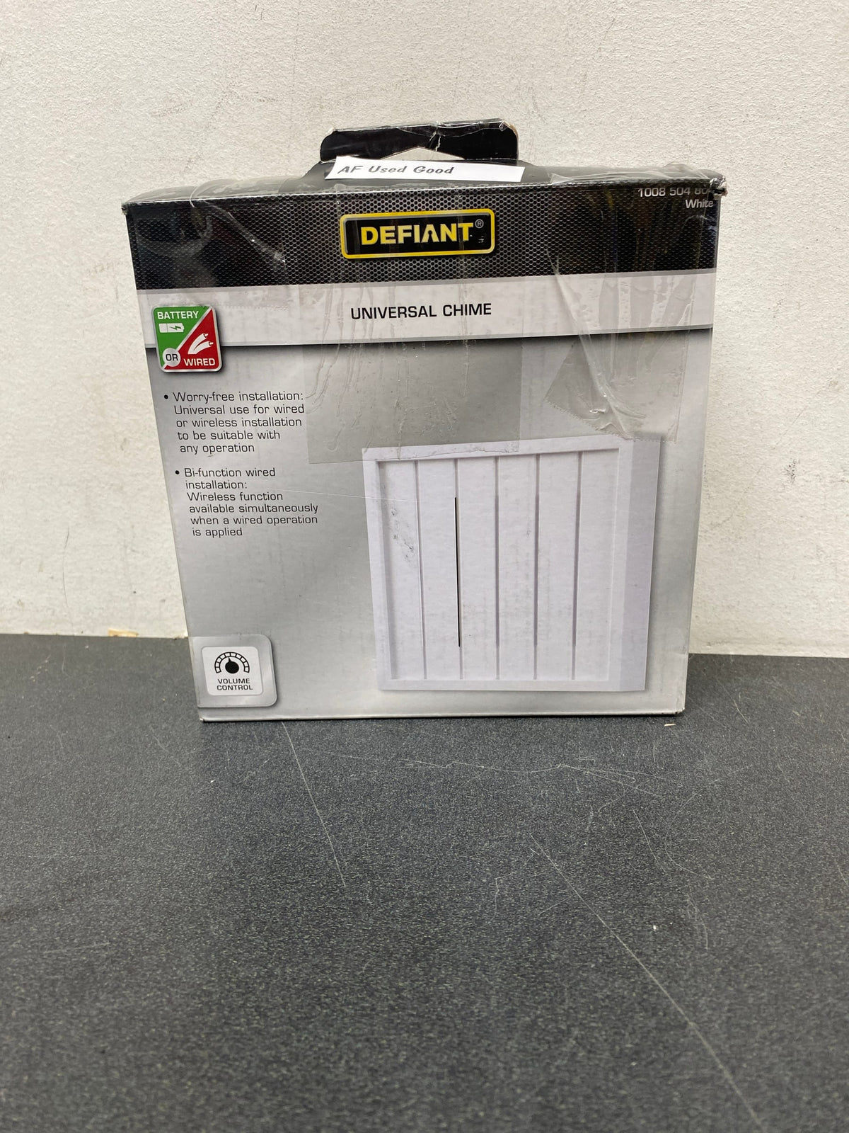 Defiant 18000019 Wireless or Wired Doorbell Chime, White Bead Board Finish