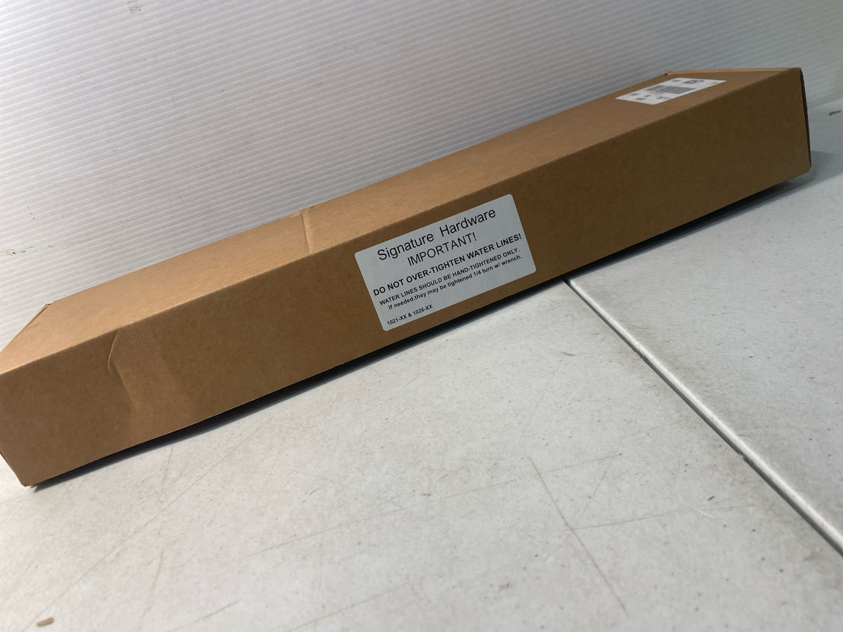 Signature Hardware 196828 Bathroom Sink Supply Kit with P-Trap, Dual Handles, and Supply Lines - For Copper Pipe - Brushed Nickel