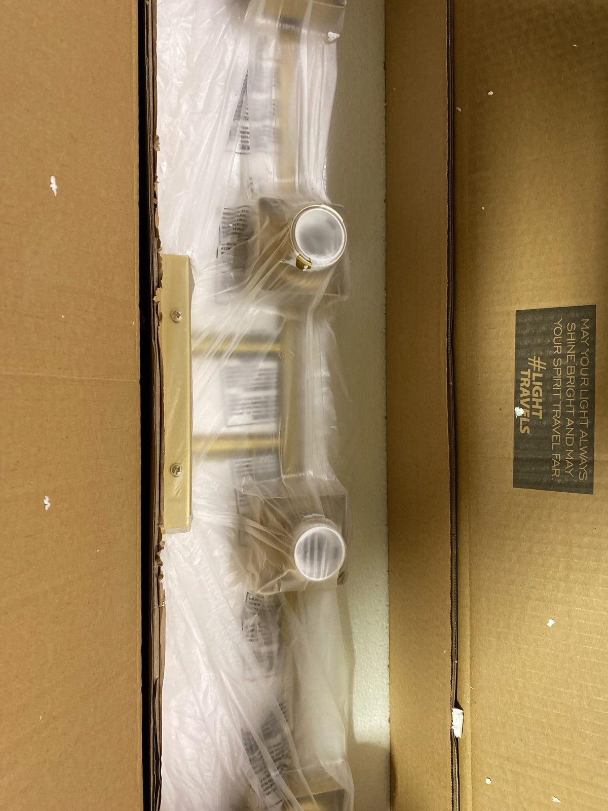 Elegant Lighting LD7312W32BRA Merrick 4 Light 9" Tall Bathroom Sconce - Brass / Clear