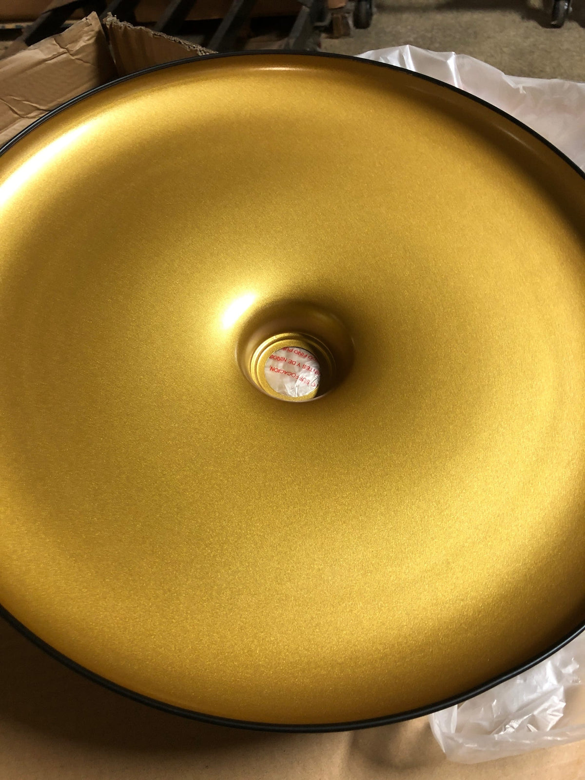 Dainolite QTN-181P-MB-AGB Quentin 18" Wide Pendant - Matte Black / Aged Brass / Gold