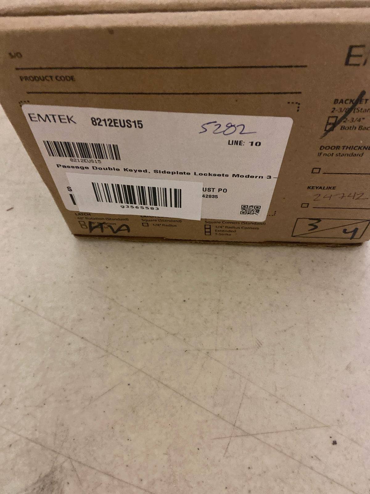 Emtek Satin Nickel Sideplate 8212EUS15