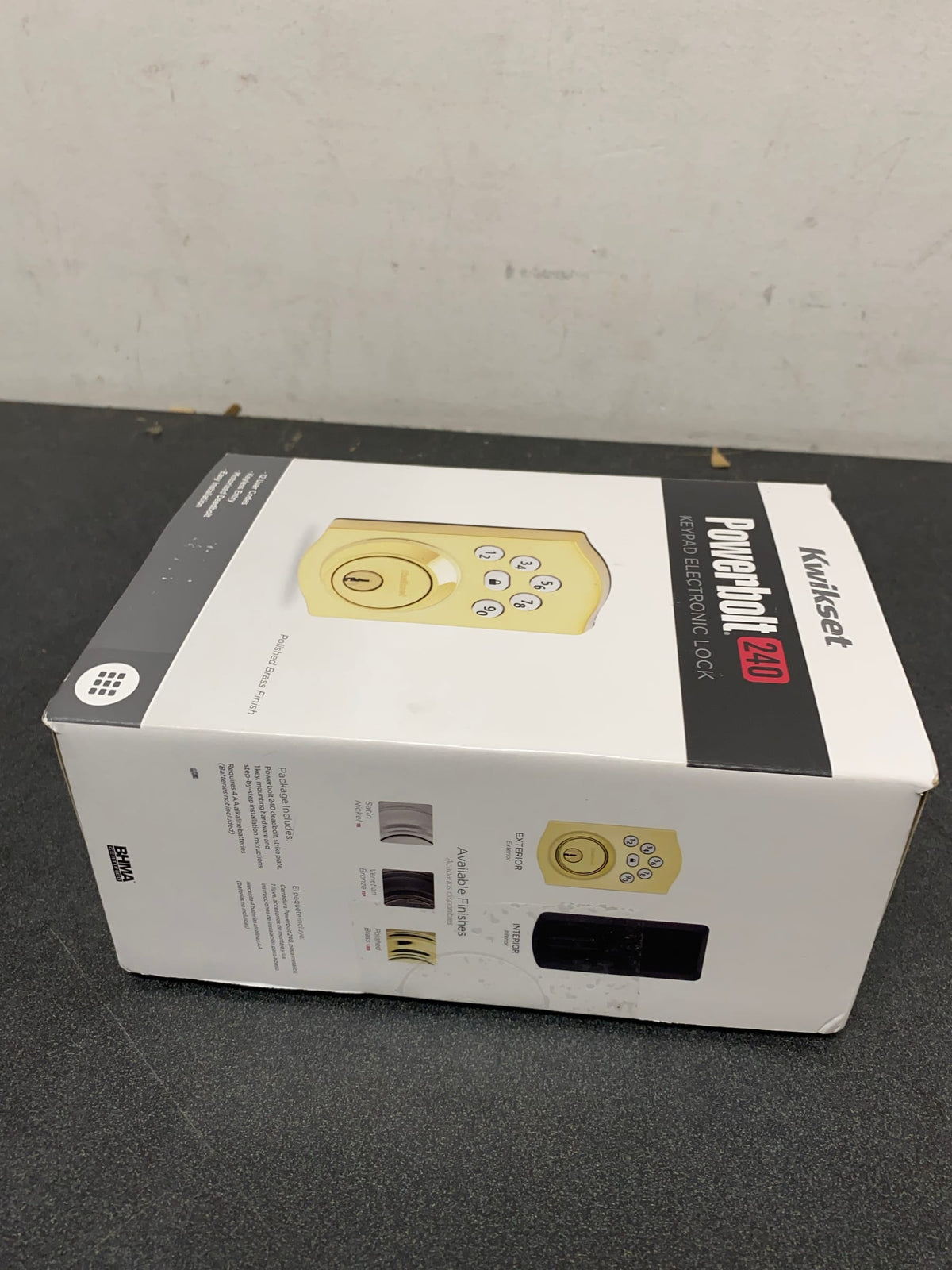 Kwikset 9240TRL-L03 Powerbolt 240 Traditional Single Cylinder Keyless Entry Deadbolt with 5-Button Keypad - Polished Brass