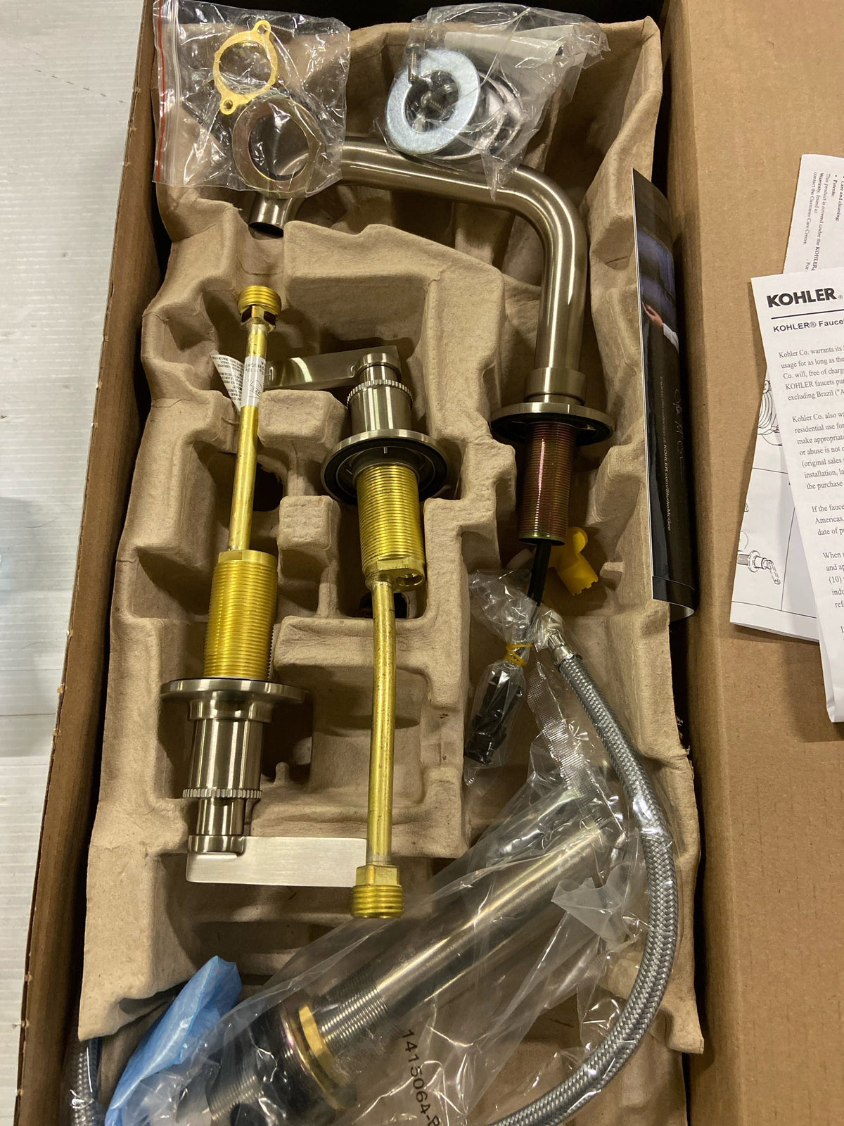 Kohler K-35908-4-BN Castia by Studio McGee 1.2 GPM Widespread Bathroom Faucet with Drain Assembly - Vibrant Brushed Nickel