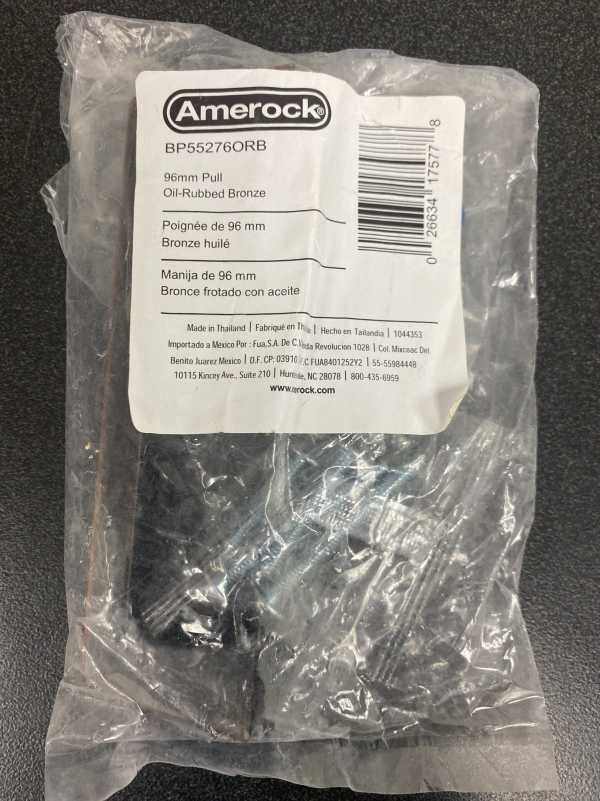 Amerock BP55276ORB Blackrock 3-3/4 in (96 mm) Center-to-Center Oil-Rubbed Bronze Drawer Pull