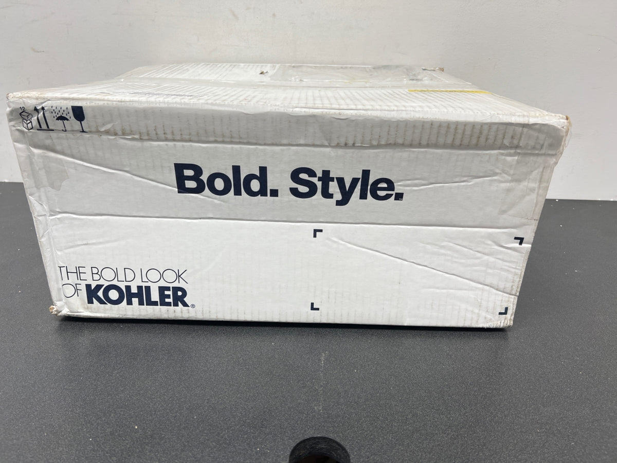 Kohler K-2905-1-0 Farmington 19-1/4" Oval Cast Iron Drop In Bathroom Sink with Overflow and Single Faucet Hole - White