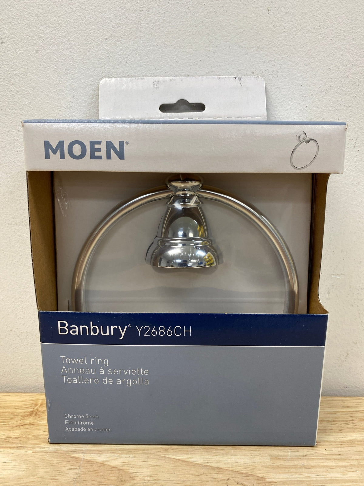 Moen Y2686CH Banbury 6" Wall Mounted Towel Ring - Chrome