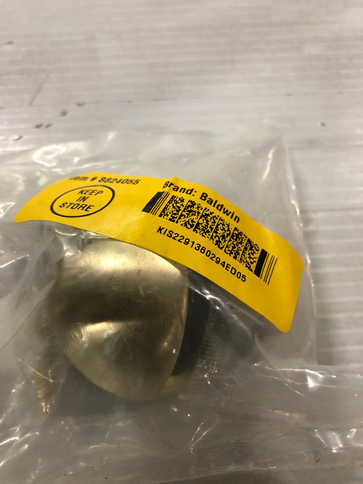 Baldwin 4000044 1 Inch Floor Mounted Dome Door Stop - Satin Brass