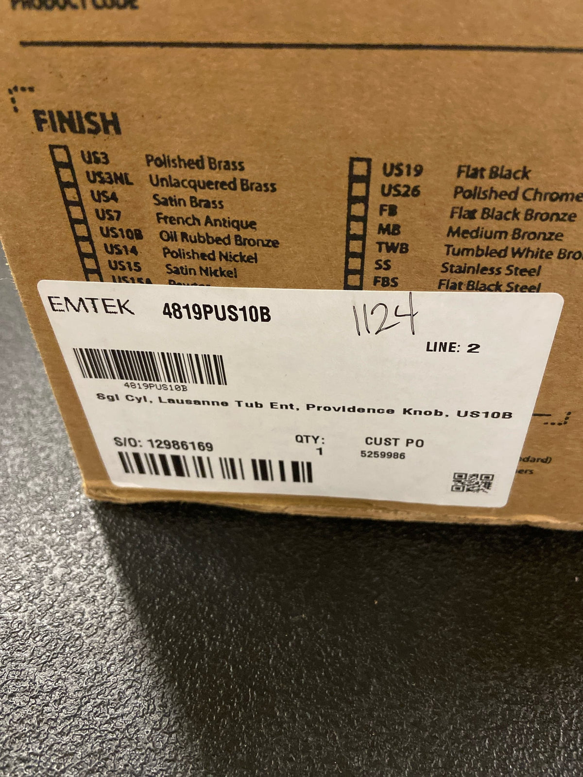 Emtek 4819US10B Providence Knob Lausanne Single Cylinder Keyed Entry Handleset from the Contemporary Collection - Oil Rubbed Bronze