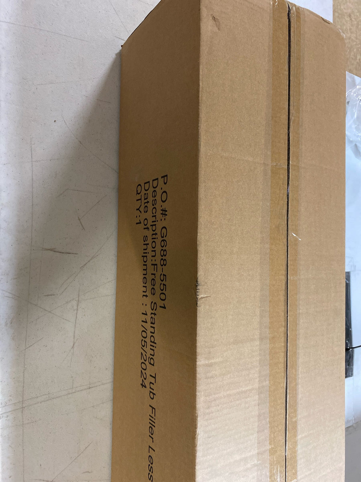 Signature Hardware SHLZFS2000GMB Lentz 1.8 GPM Floor Mount Tub Filler - Less Handle and Rough In - Matte Black