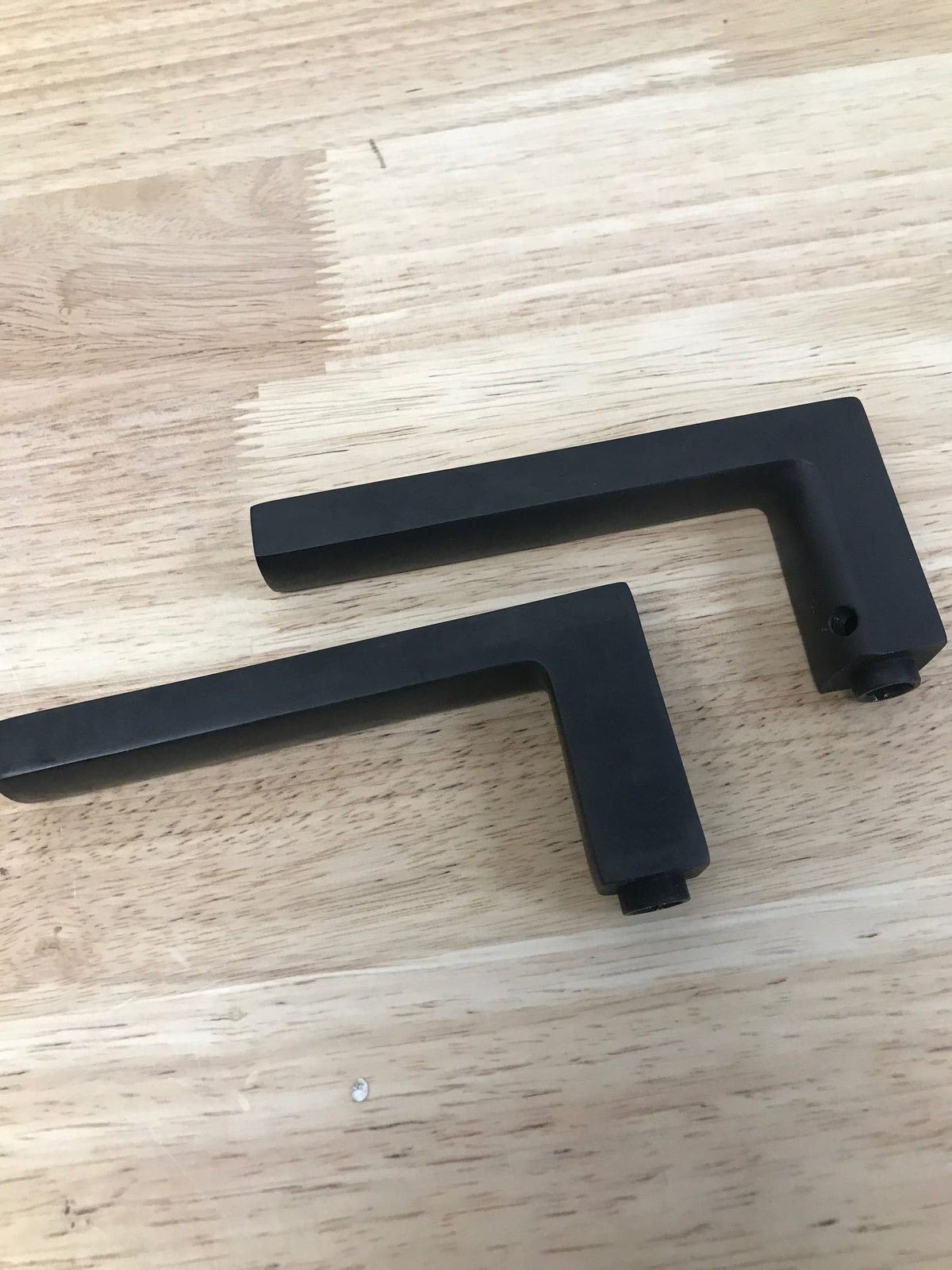 Baldwin L023190MR Pair of Estate Levers Minus Rosettes - Satin Black