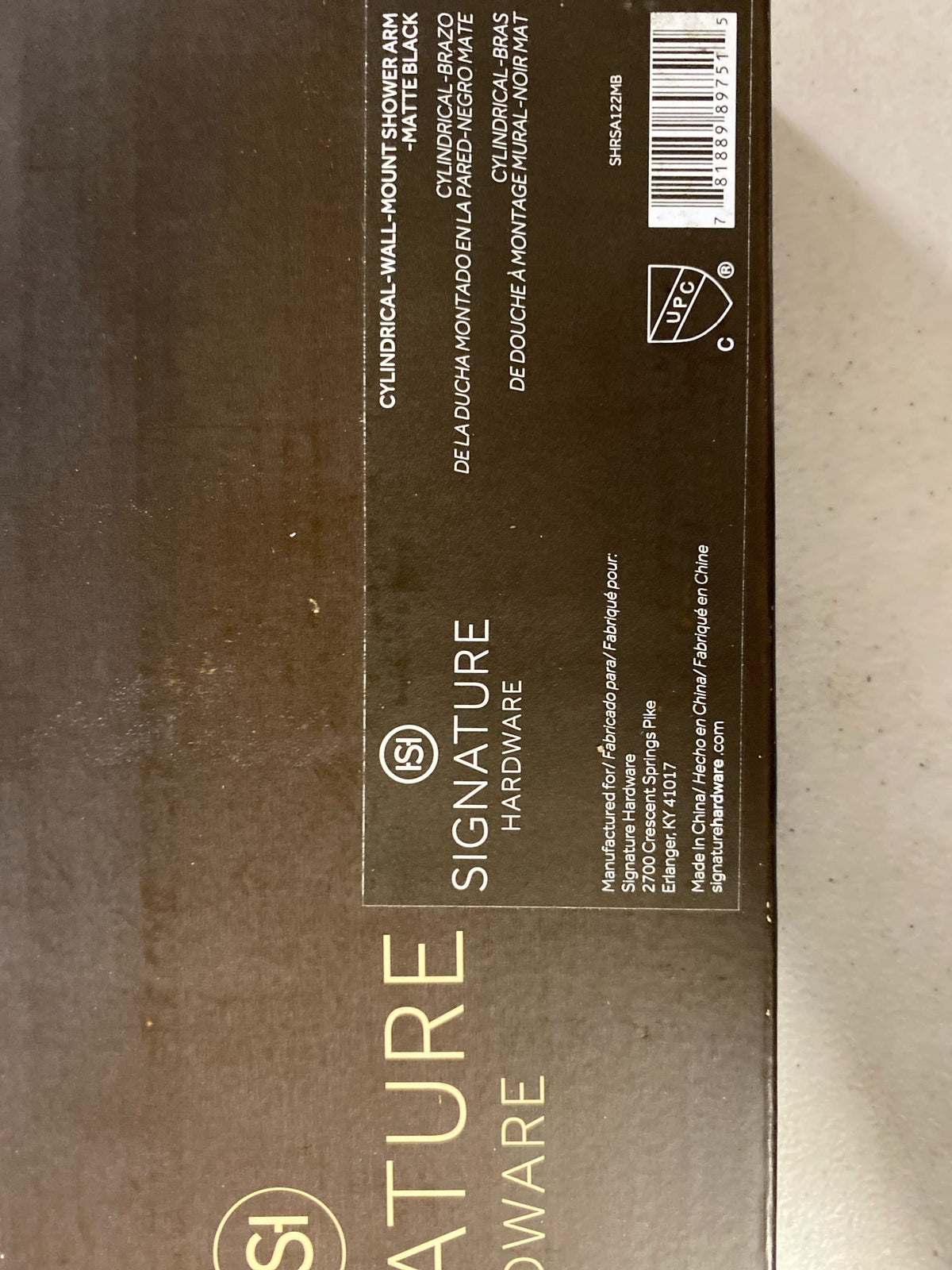 Signature Hardware SHRSA122MB 12-3/8" Wall Mounted Shower Arm and Flange - Matte Black
