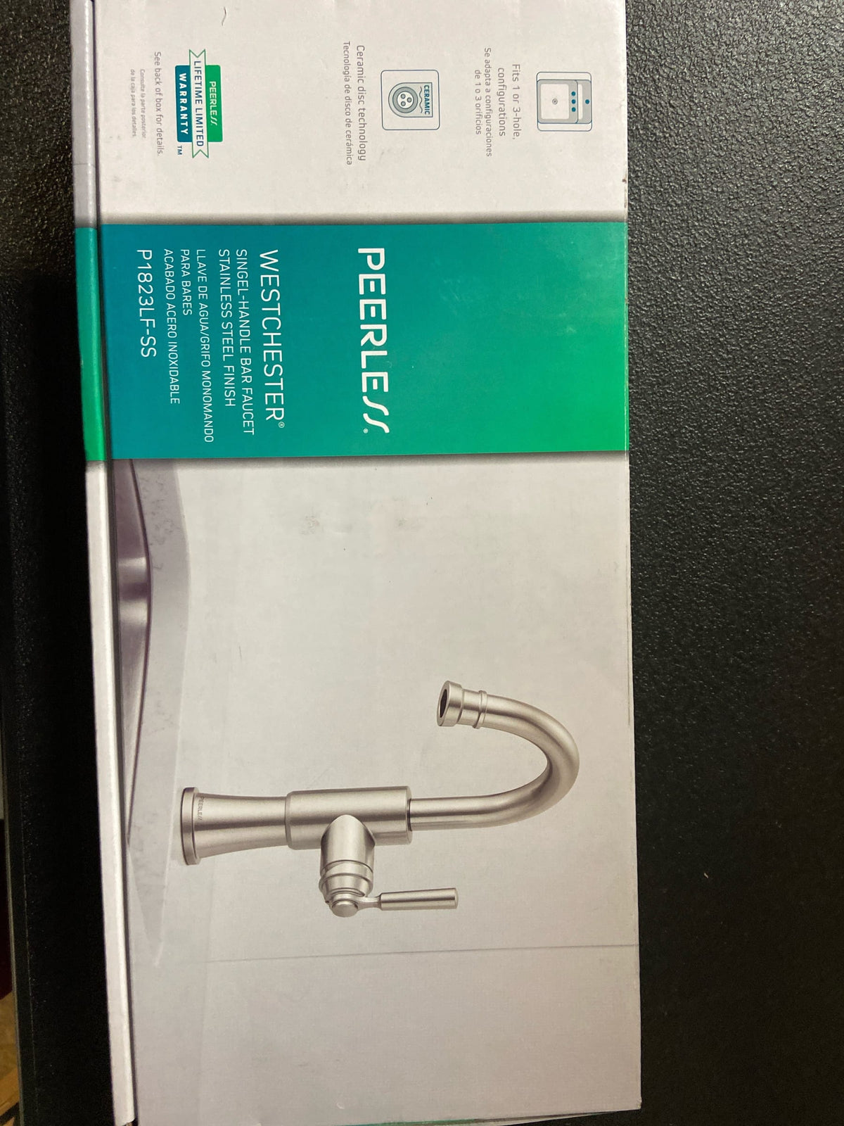 Peerless P1823LF-SS Westchester 1.5 GPM Single Hole Bar Faucet - Stainless