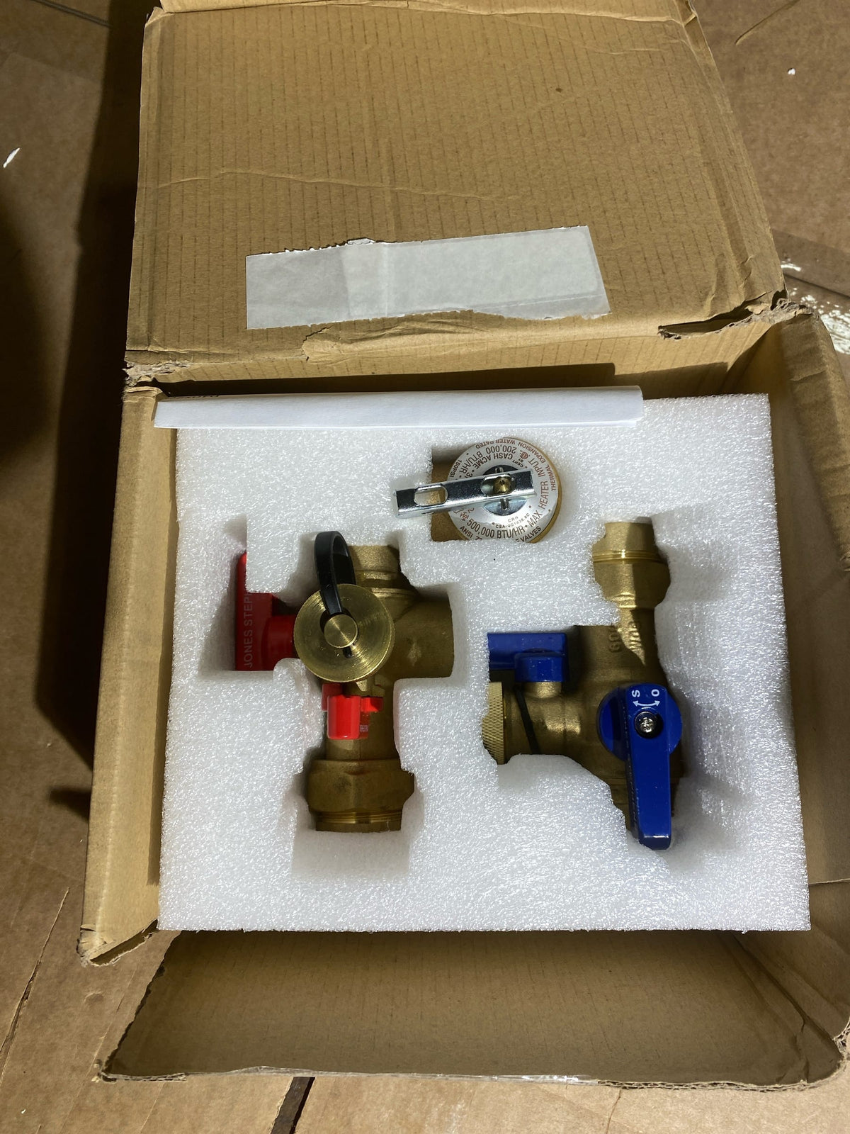 Jones Stephens D05101 3/4” SWT Tankless Water Heater Valve Service Kit with Pressure Relief Valve - N/A