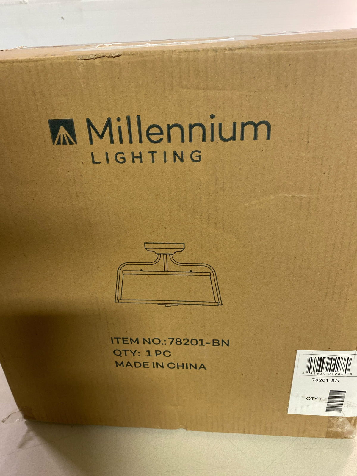 ML Lighting 78201-BN Selectable 3 CCT Integrated LED Semi-Flush Ceiling Mount in Brushed Nickel Finish