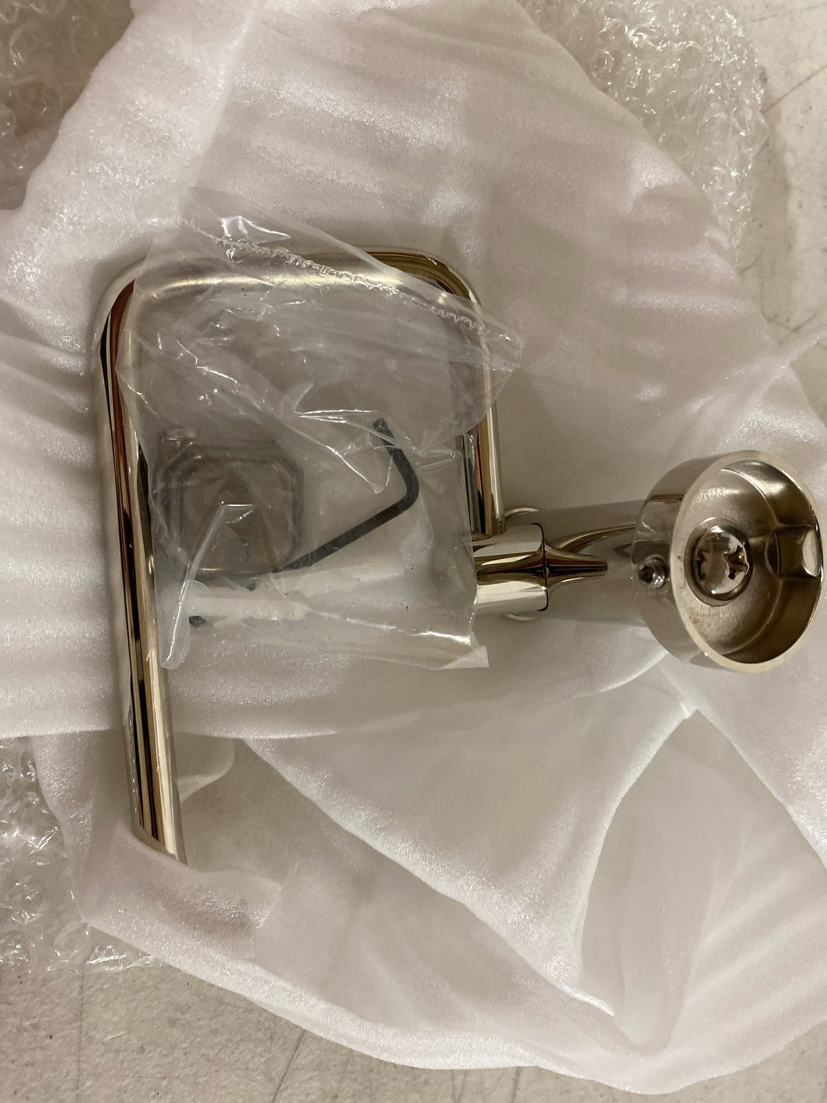 Alno A8766-PN Infinity Single Post Slide On Solid Brass Hook Style Toilet Paper Holder - Polished Nickel