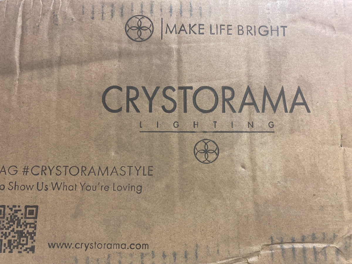 Crystorama 2 Light Hand Cut Crystal English Bronze Flush Mount