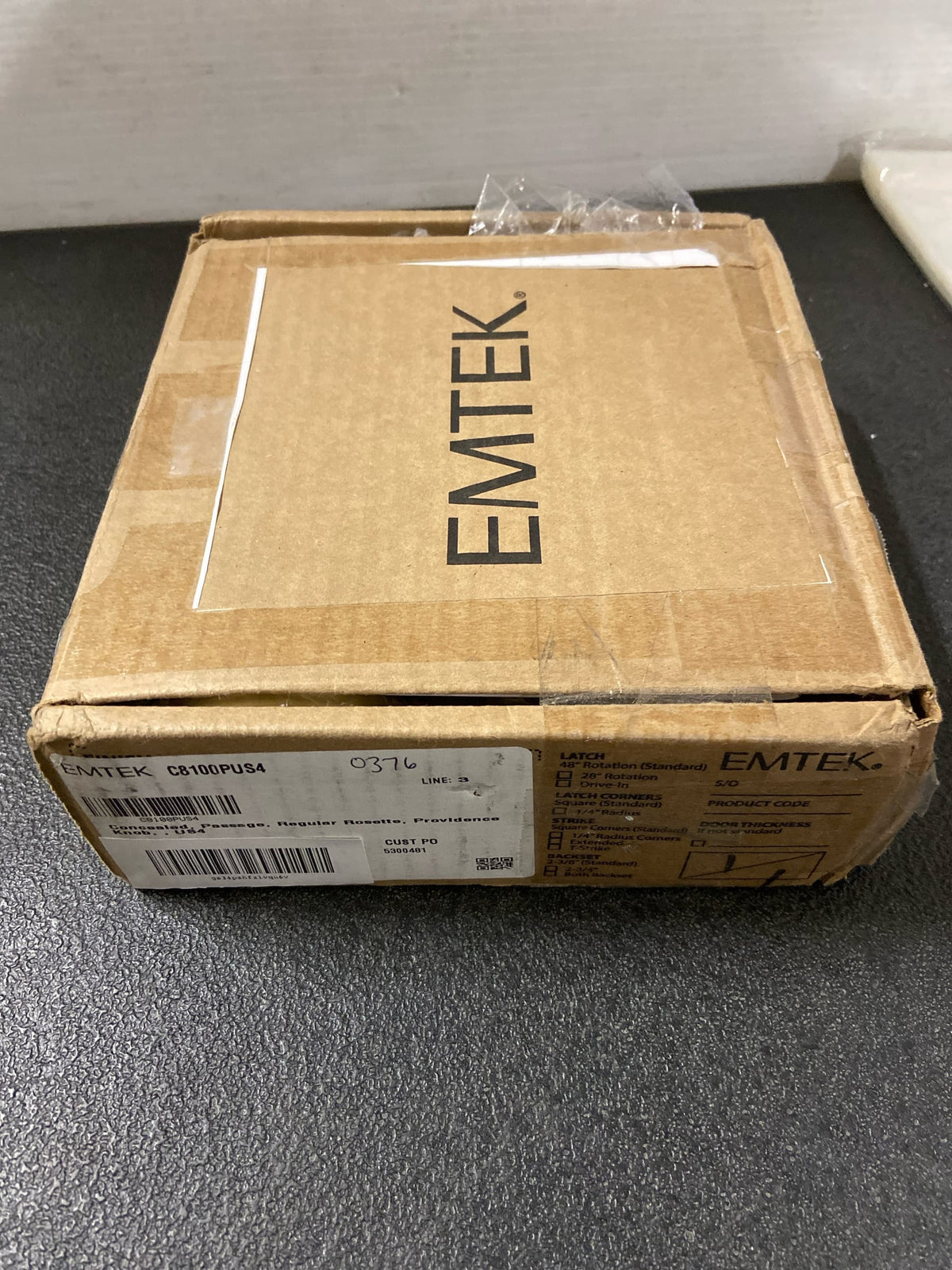 Emtek C8100PUS4 Concealed, Passage, Regular Rosette, Providence Knob, US4