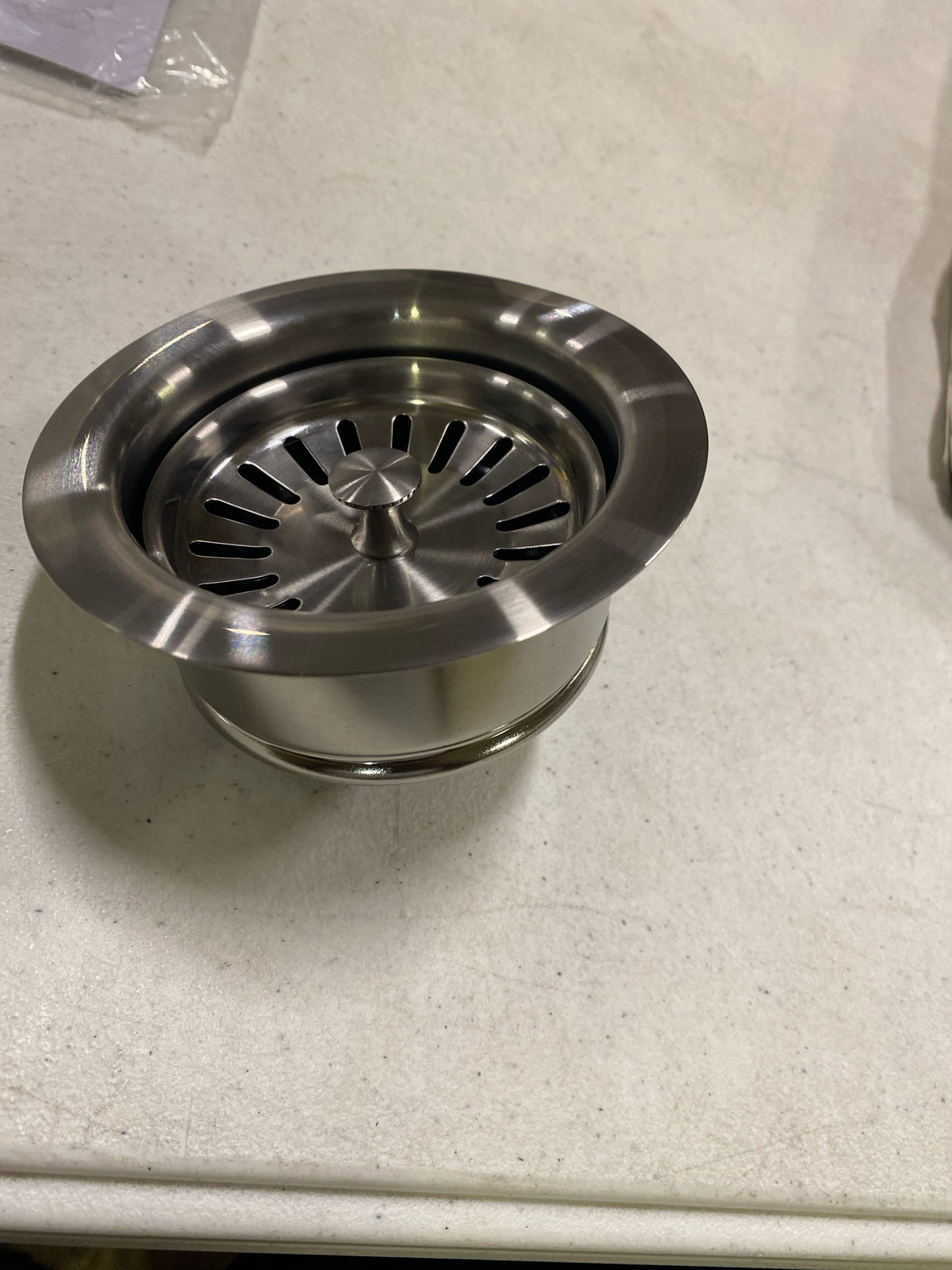 Signature Hardware SHDF130SS 3-1/2" Garbage Disposal Flange with Basket Strainer - Fits Sinks Up to 5/8" Thick - Stainless Steel