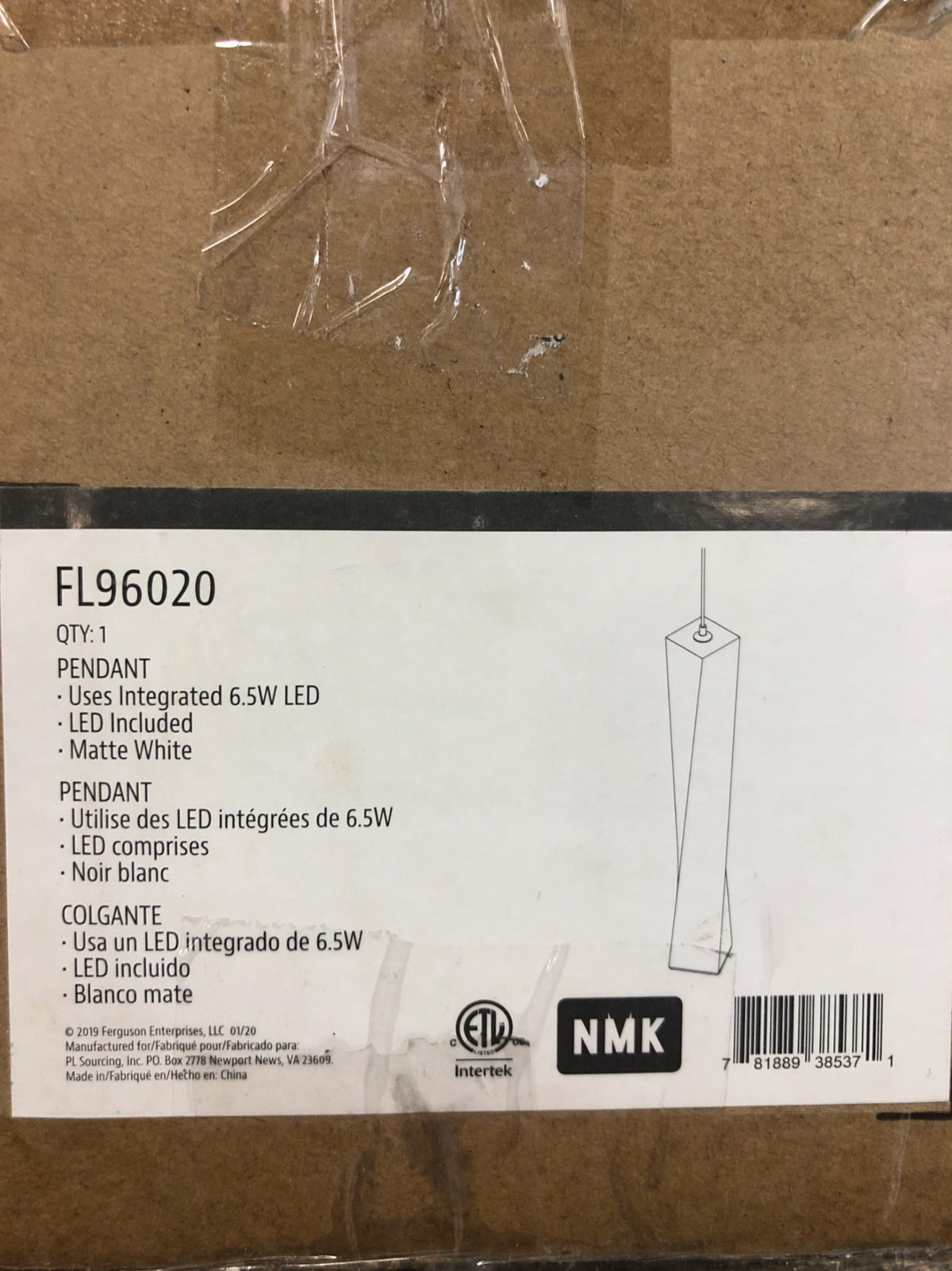 Miseno 2" Wide LED Pendant