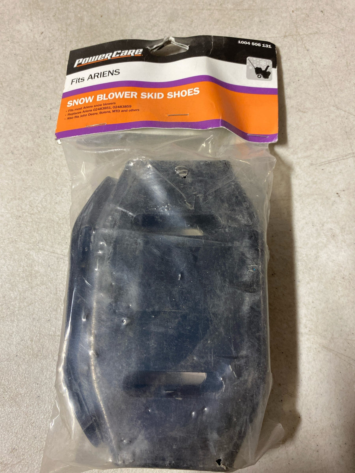 Powercare PCR7602 Steel Skid Shoes for Ariens, John Deere, MTD and other brand snow blowers (2-pack)