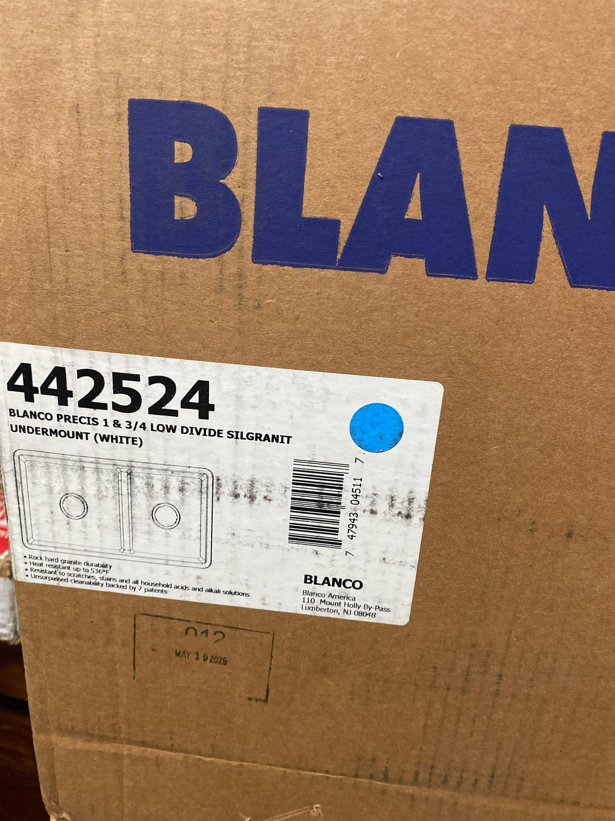 Blanco 442524 Precis 33" Undermount Double Basin SILGRANIT Kitchen Sink - White