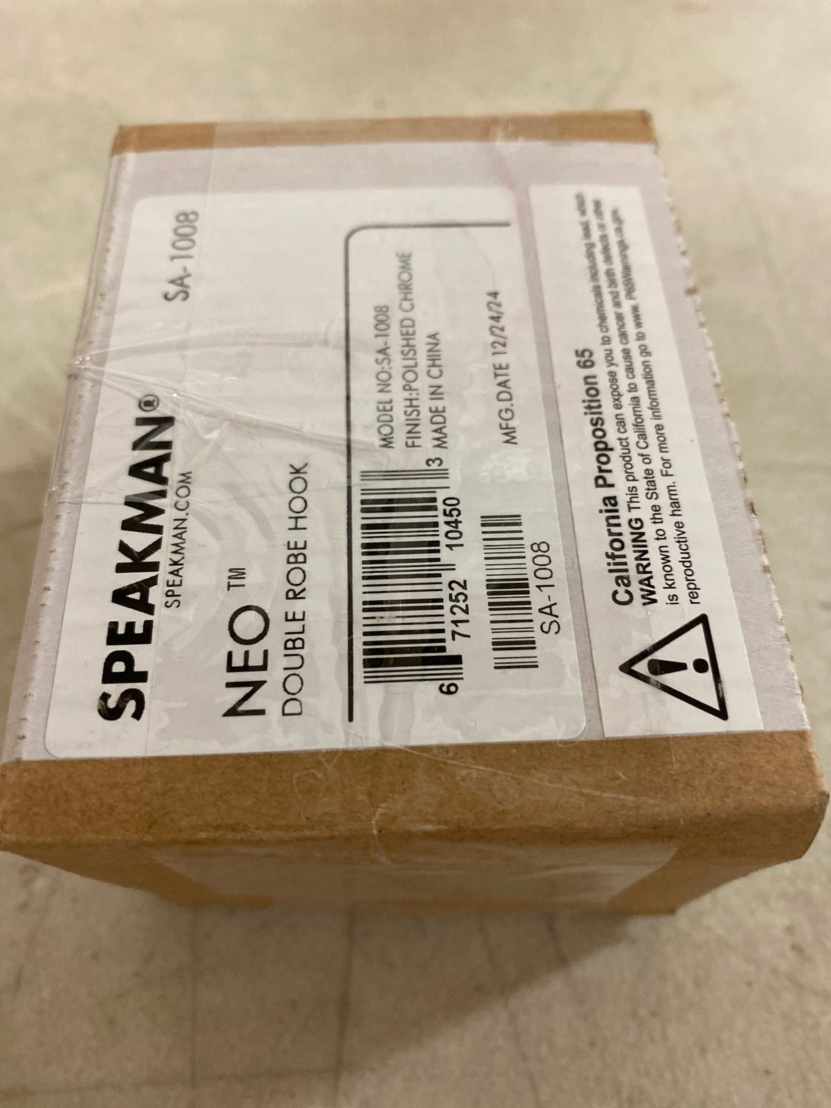 Speakman SA-1008 Neo Double Robe Hook, Polished Chrome