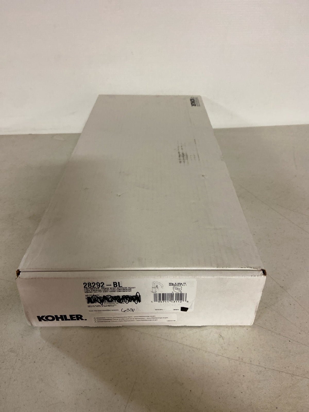 Kohler K-28292 Components 1.5 GPM Cold Water Dispenser with Angled Spout - Matte Black