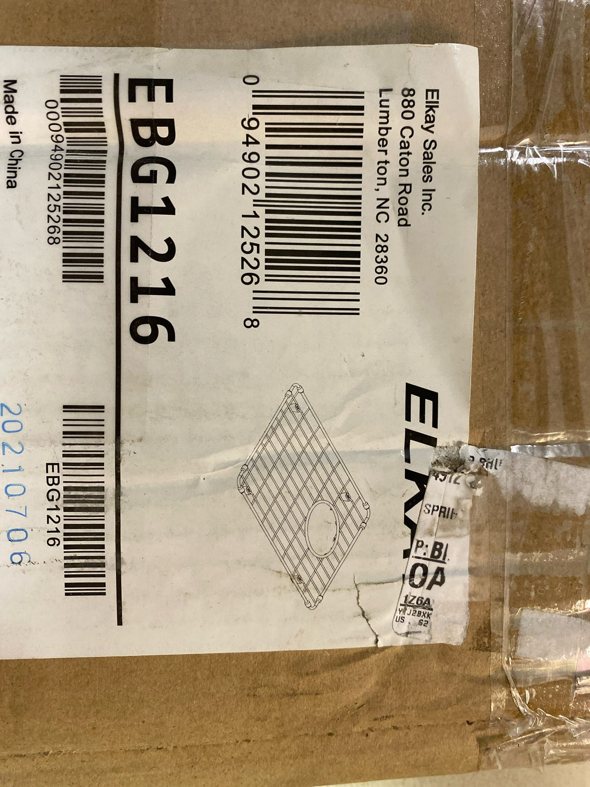 Elkay EBG1216 Stainless Steel 12-1/4" x 16-1/4" x 1-1/4" Bottom Grid - Polished Stainless Steel