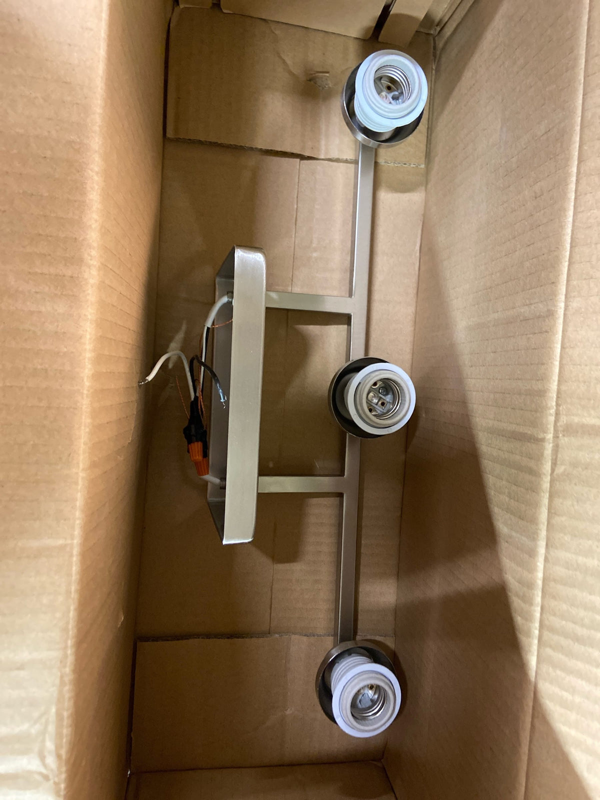 Generation lighting 4420903-962 Vinton 20.75 in. 3-Light Brushed Nickel Bathroom Vanity Light with Etched White Glass Shades
