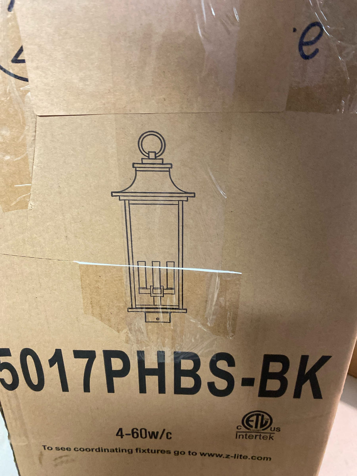 Z-Lite 5017PHBS-BK Tiberius 4 Light 25" Tall Post Light - Black