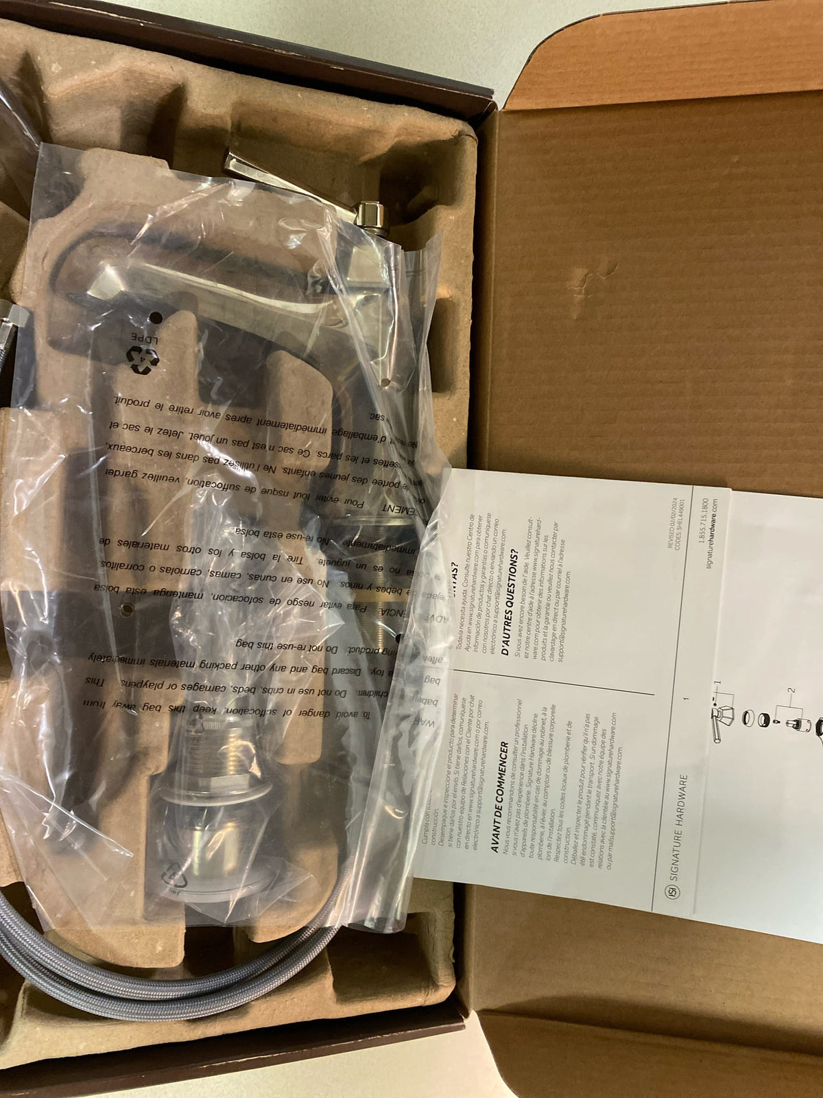 Signature Hardware SHEL449001PN Elita 1.2 GPM Single Hole Bathroom Faucet with Pop-Up Drain Assembly - Polished Nickel
