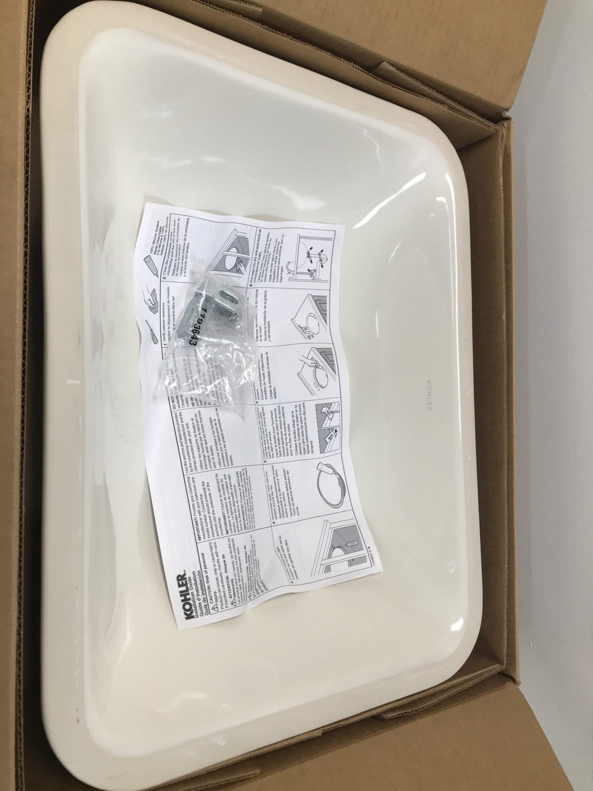 Kohler K-20000-96 Caxton Rectangle 20-1/4" Undermount Bathroom Sink with Overflow - Biscuit