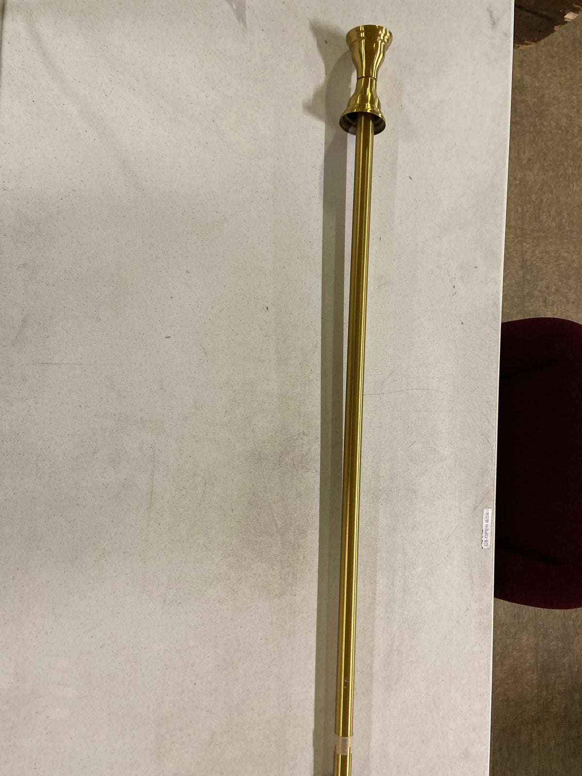 Kingston Brass SR117 Americana 72" Tension Shower Rod with Decorative Flange - Brushed Brass