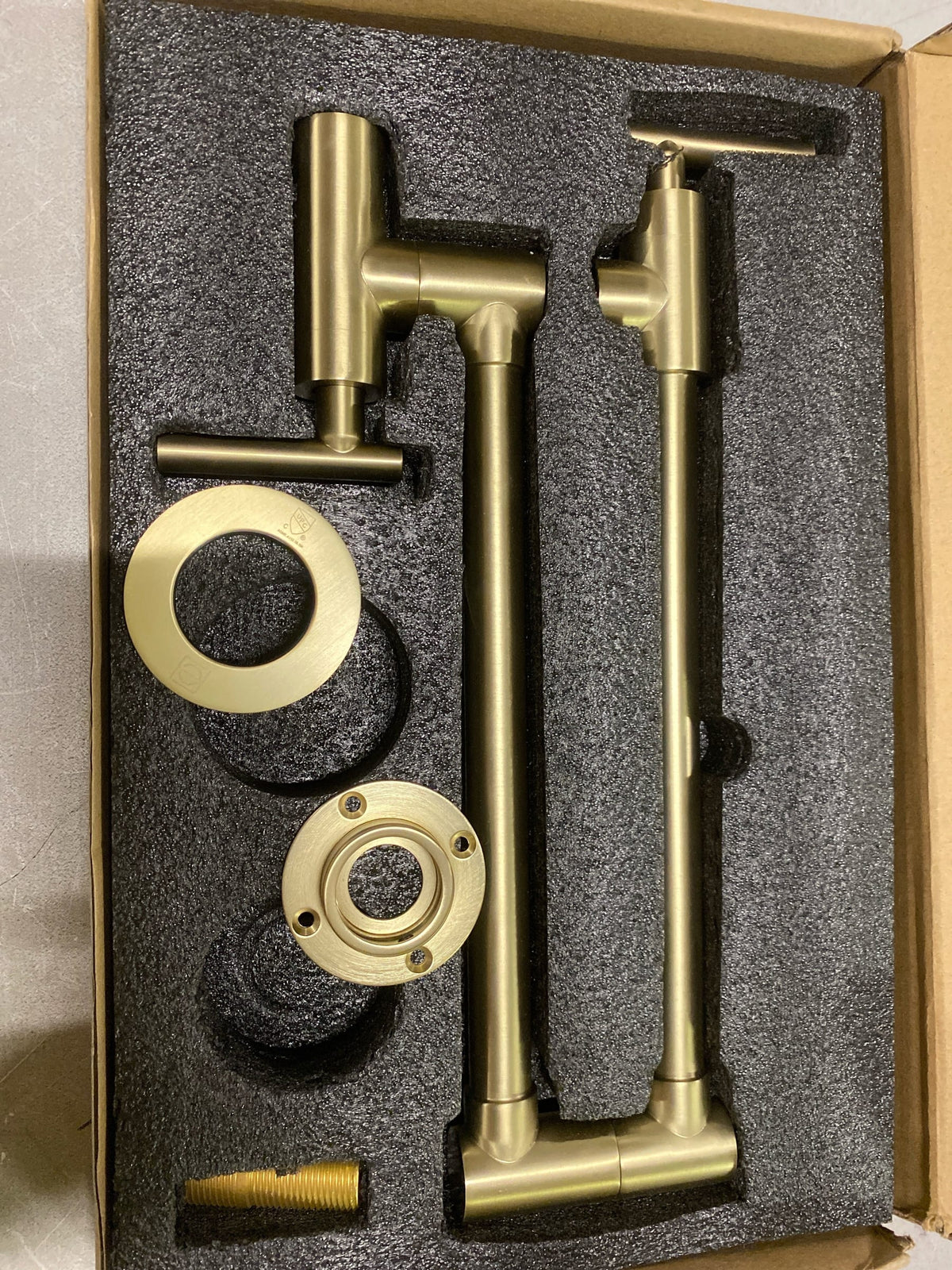 Elegant Lighting FAK-312BGD Gabriel 1.8 GPM Wall Mounted Single Hole Pot Filler - Brushed Gold