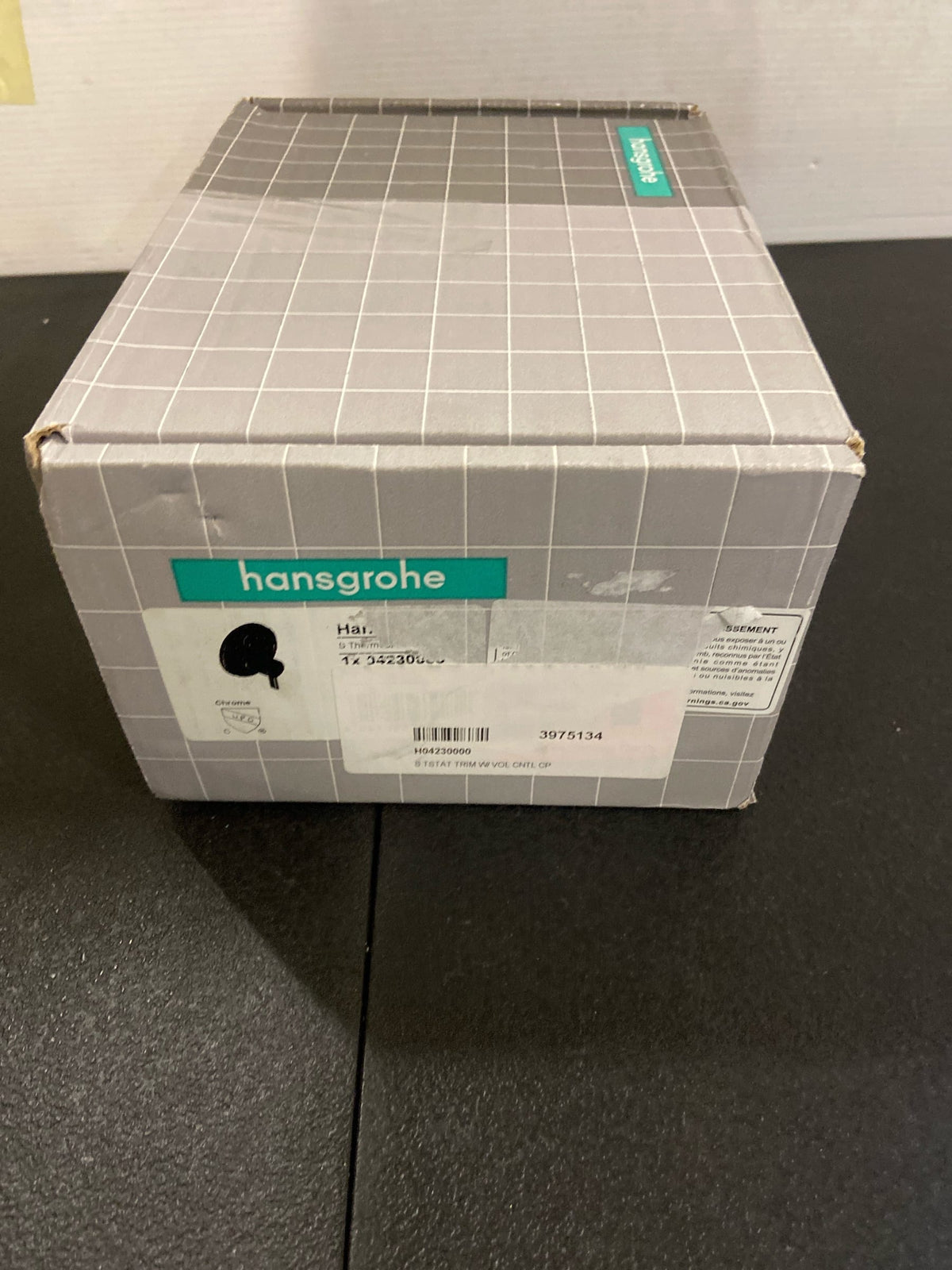 Hansgrohe 04230000 Ecostat S Collection Thermostatic Valve Trim with Integrated Volume Control for 1 Distinct Function - Less Rough In - Chrome