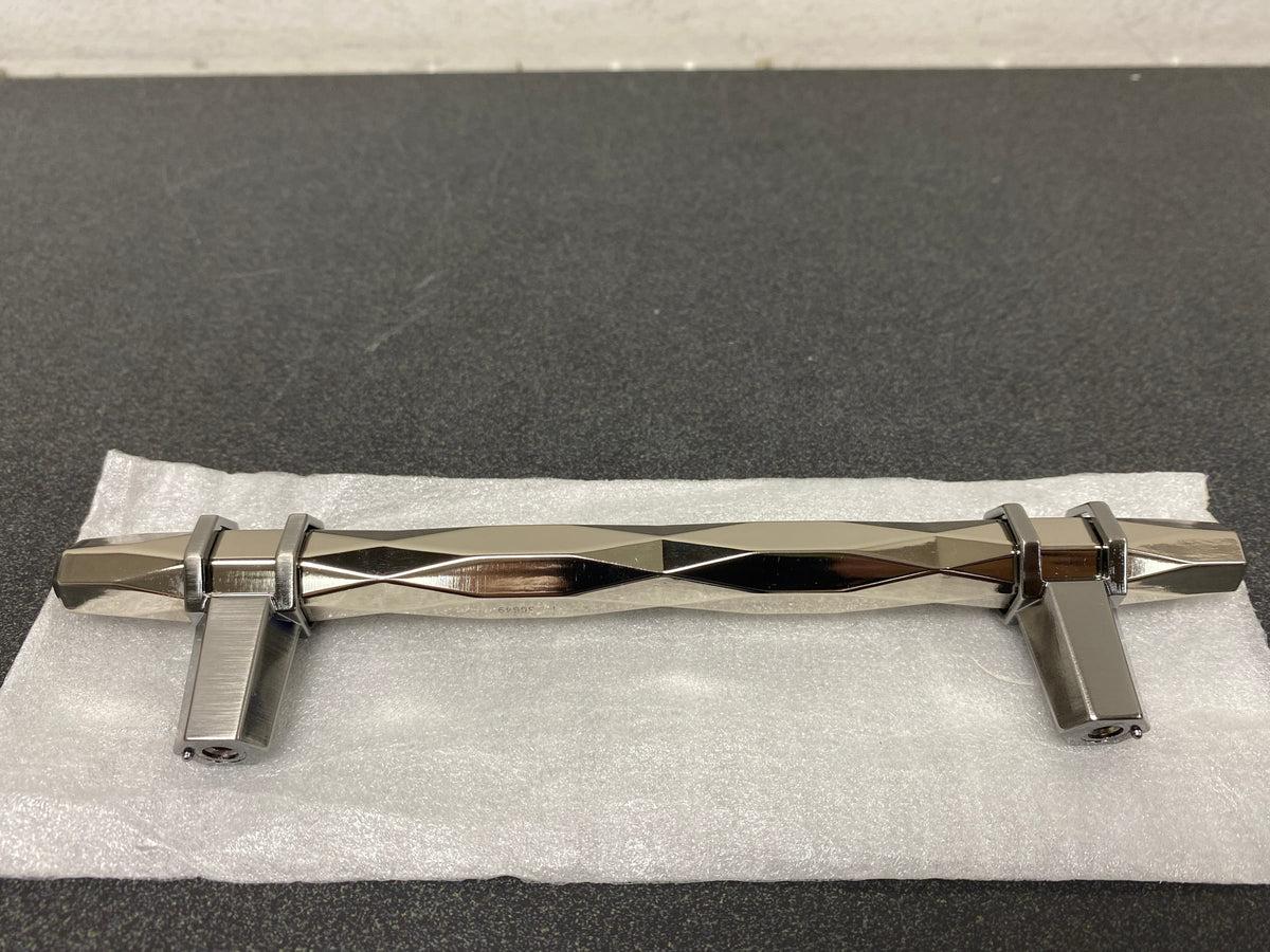 Amerock BP36649PNBCR London 5-1/16 Inch Center to Center Bar Cabinet Pull - Polished Nickel / Black Chrome