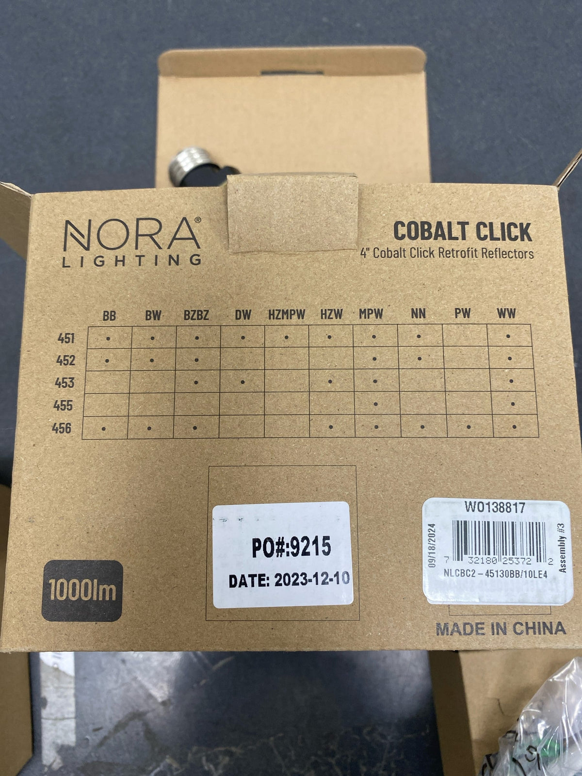 Nora Lighting NLCBC2-45130BB/10LE4 Cobalt 4" Integrated LED Open Recessed Trim - Black