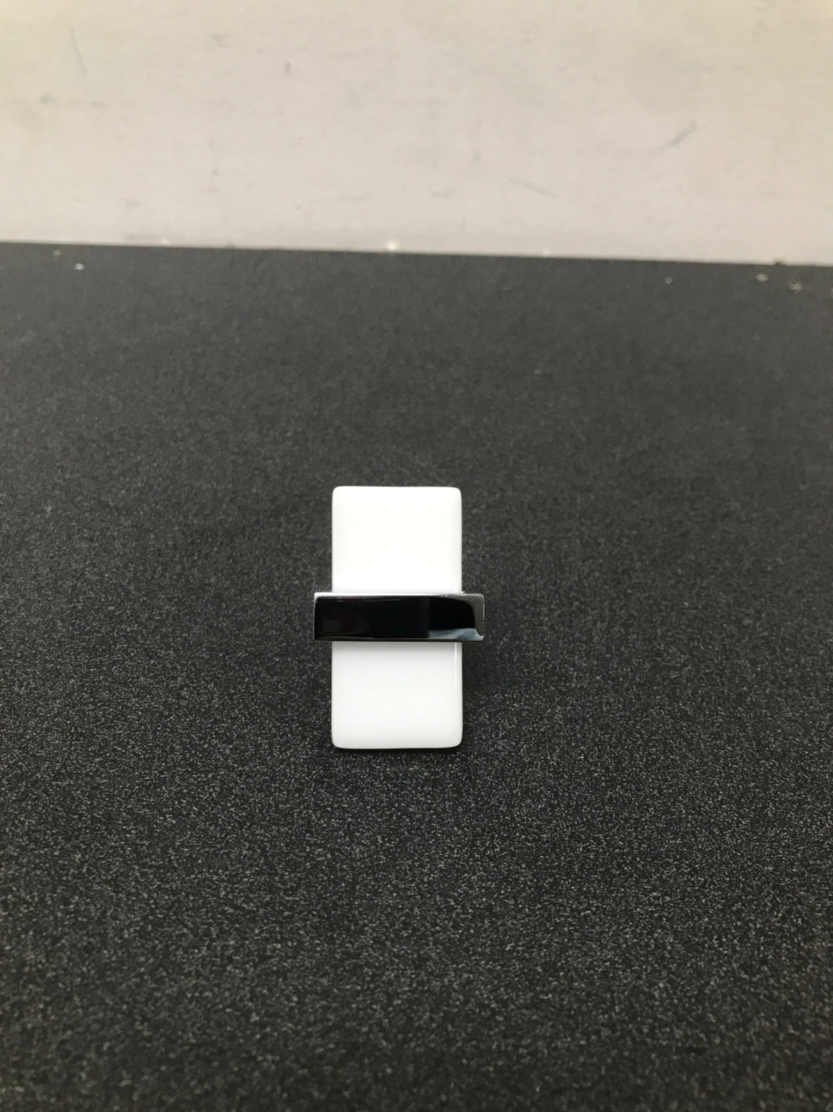 Sietto Adjustable White Glass Polished Chrome Base K-1901-PC Cabinet Knob